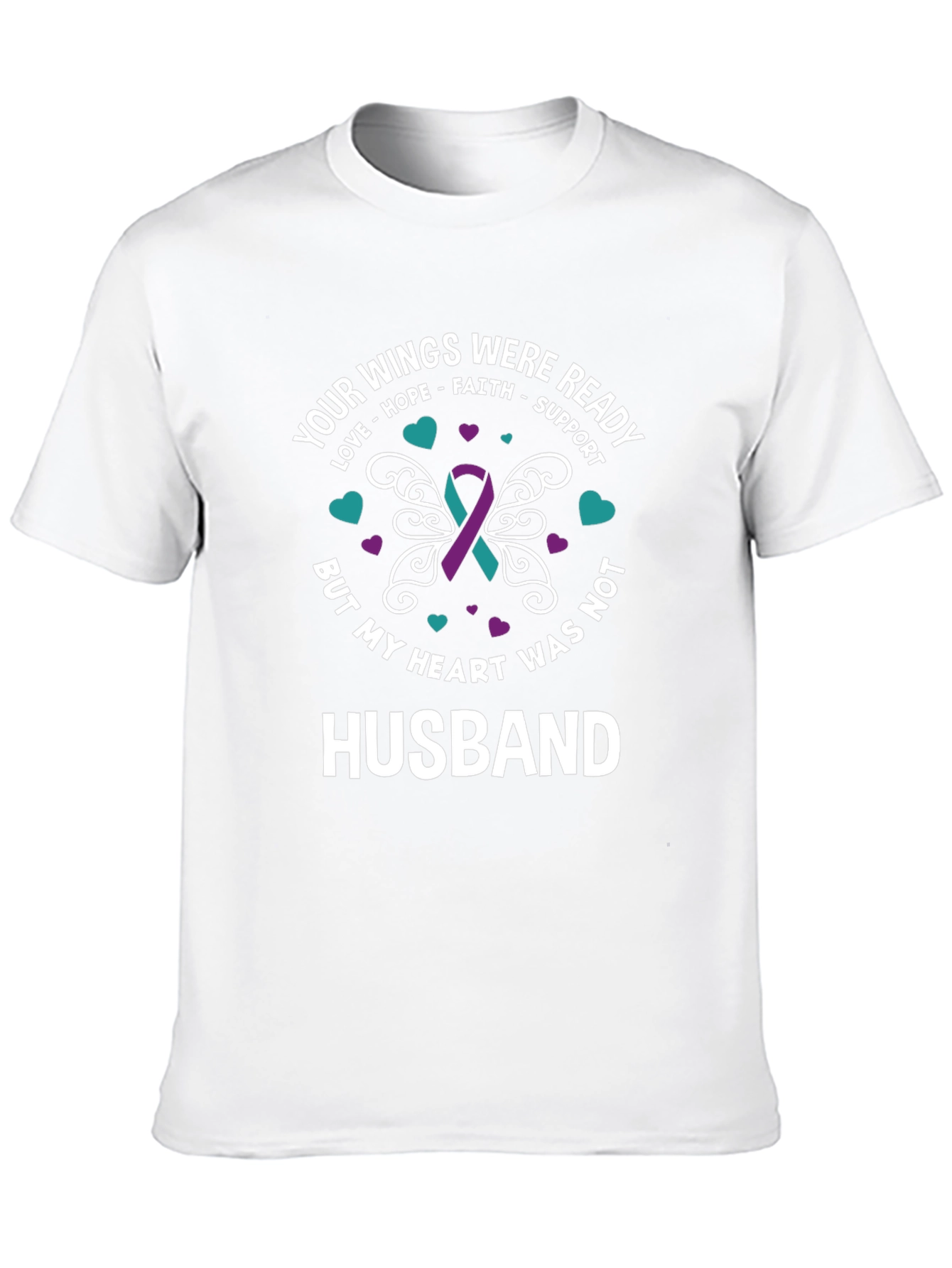 Black Husband Memorial T-Shirt - Wings Were Ready view 10