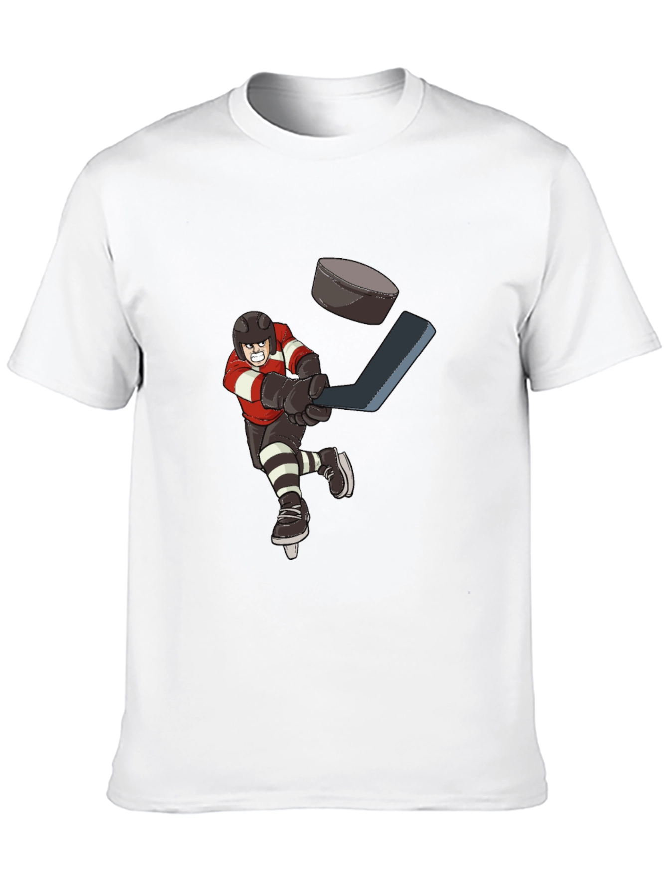 Black Hockey Player T-Shirt view 10