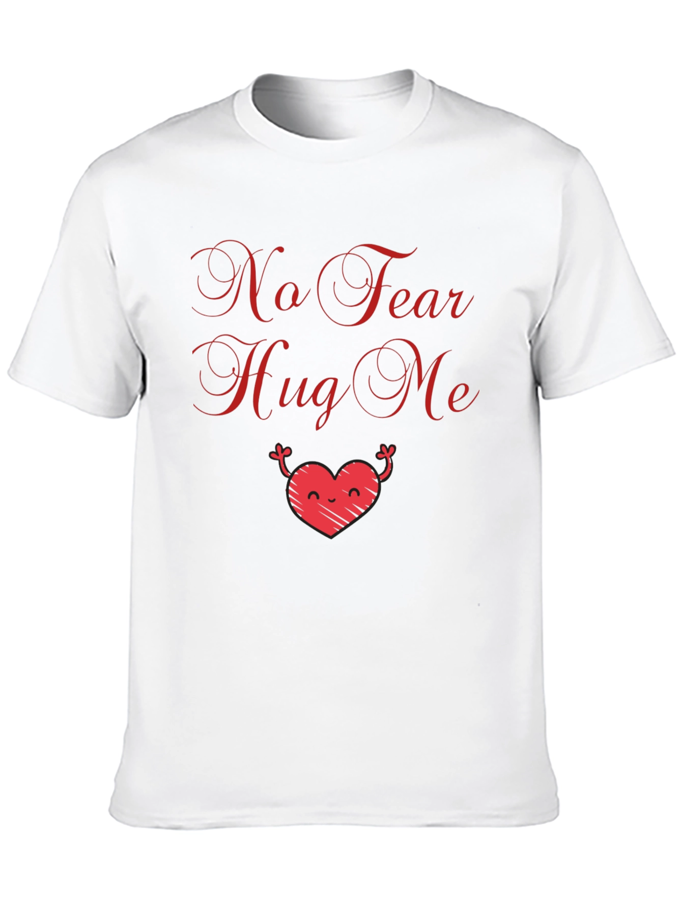 Black No Fear Hug Me Graphic Tee - Black view 10