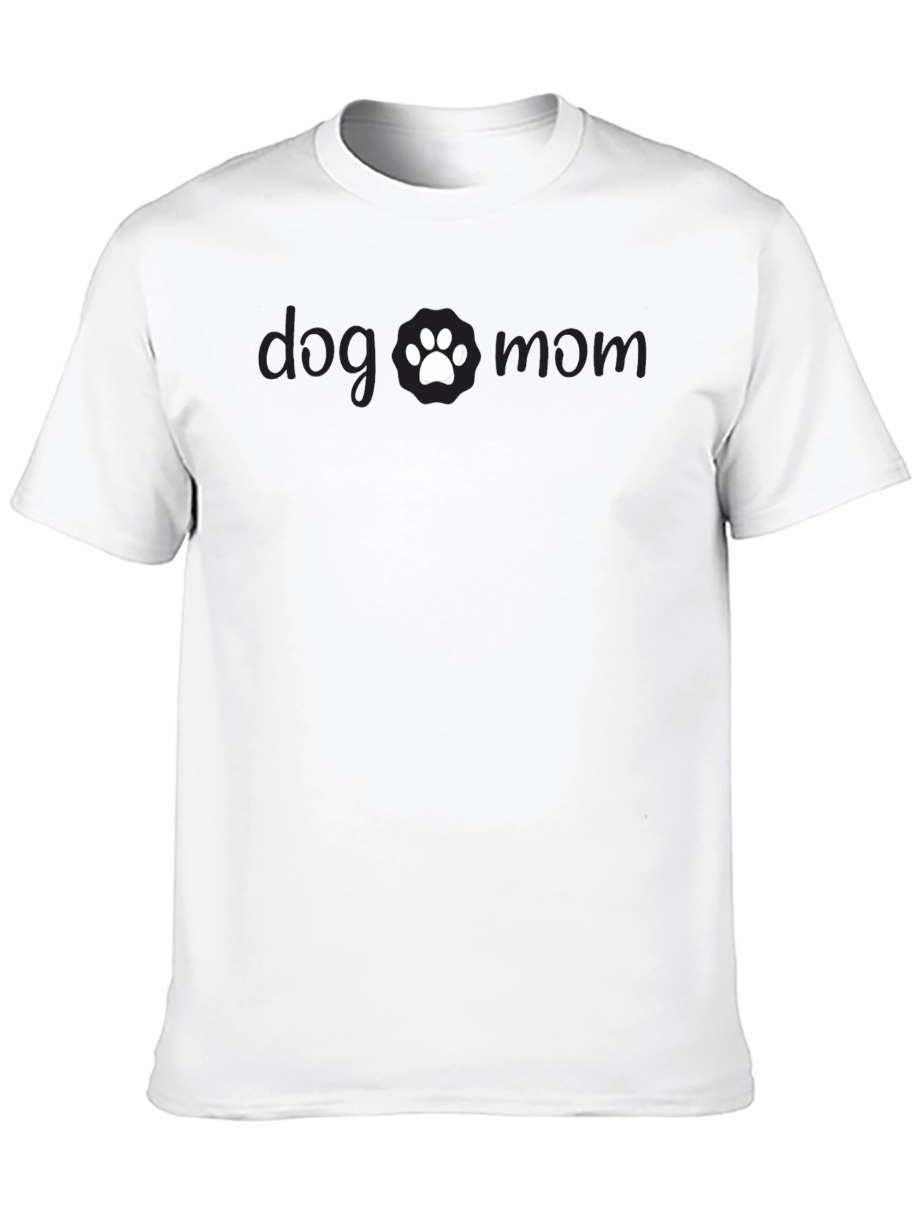 Black Dog Mom Tee - Paw Print Design T-Shirt view 10