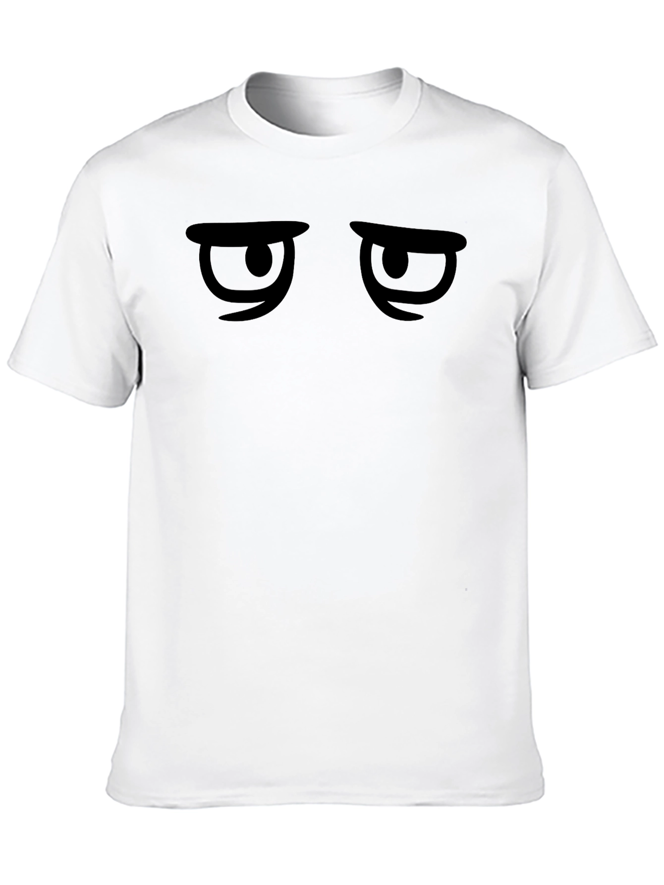 Black Skeptical Eyes Graphic Black T-Shirt - Comfy Casual Wear view 10