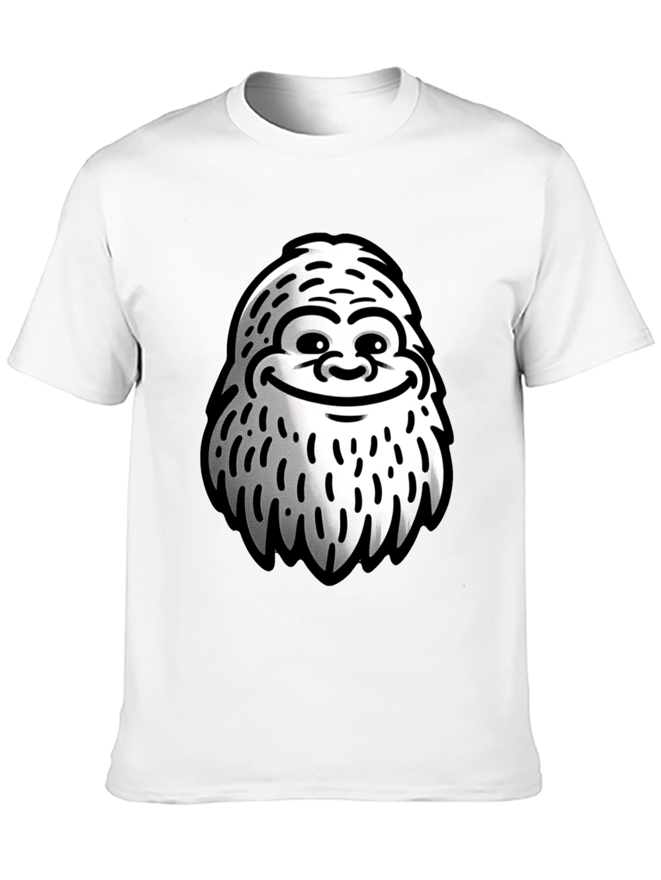 Black Funny Yeti Graphic T-Shirt - Black Cotton Tee view 10