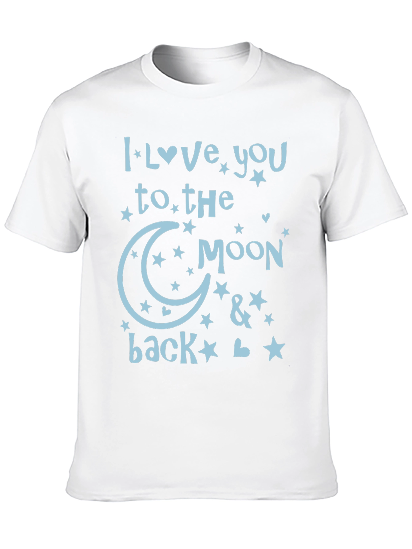 Black I Love You to The Moon and Back T-Shirt view 10