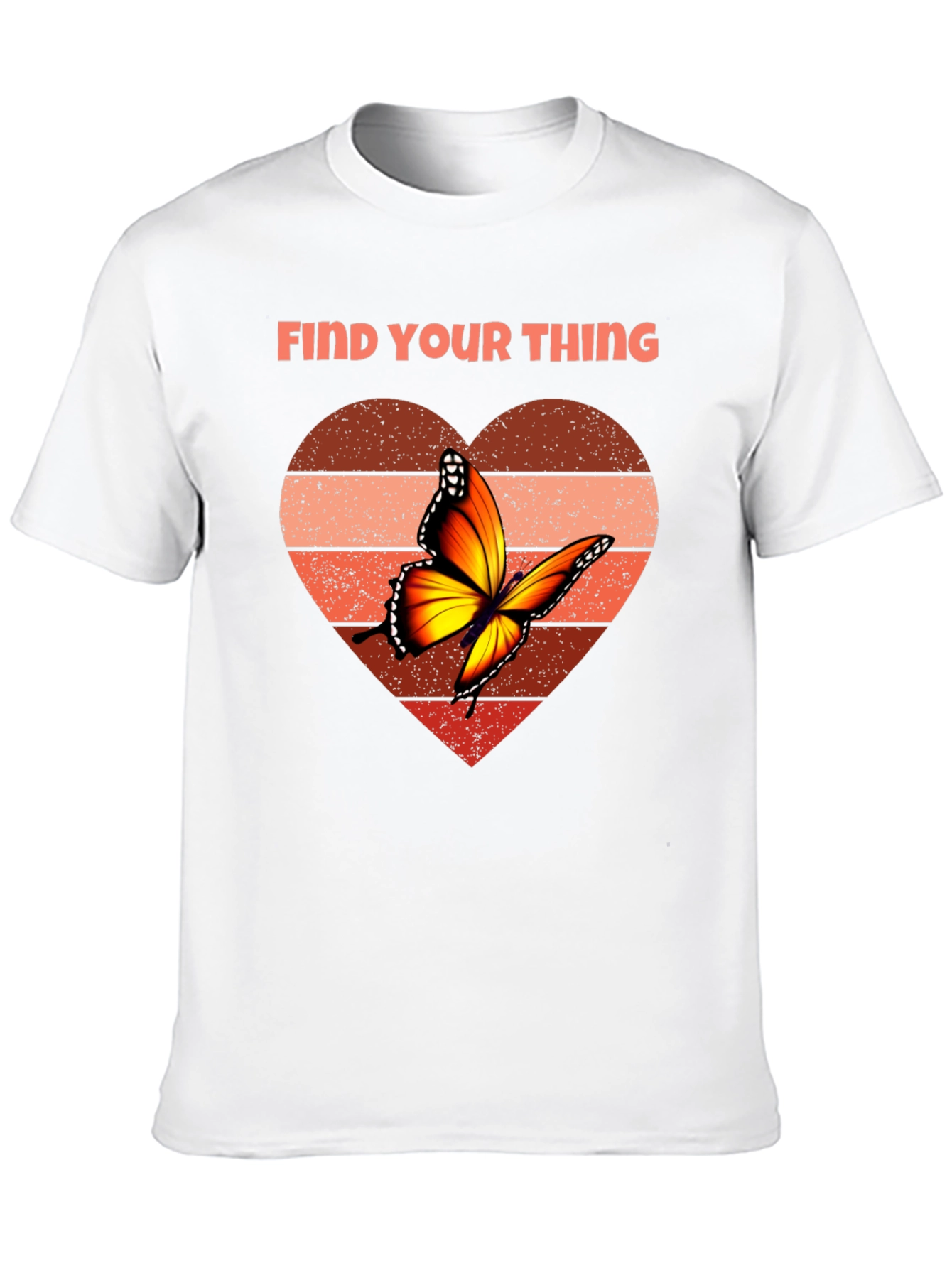 Black Find Your Thing Butterfly Heart Graphic Tee - Black view 10