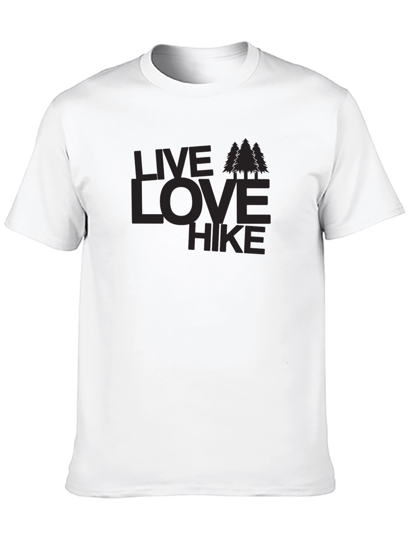Black Live Love Hike Graphic Tee - Soft Cotton Comfort view 10