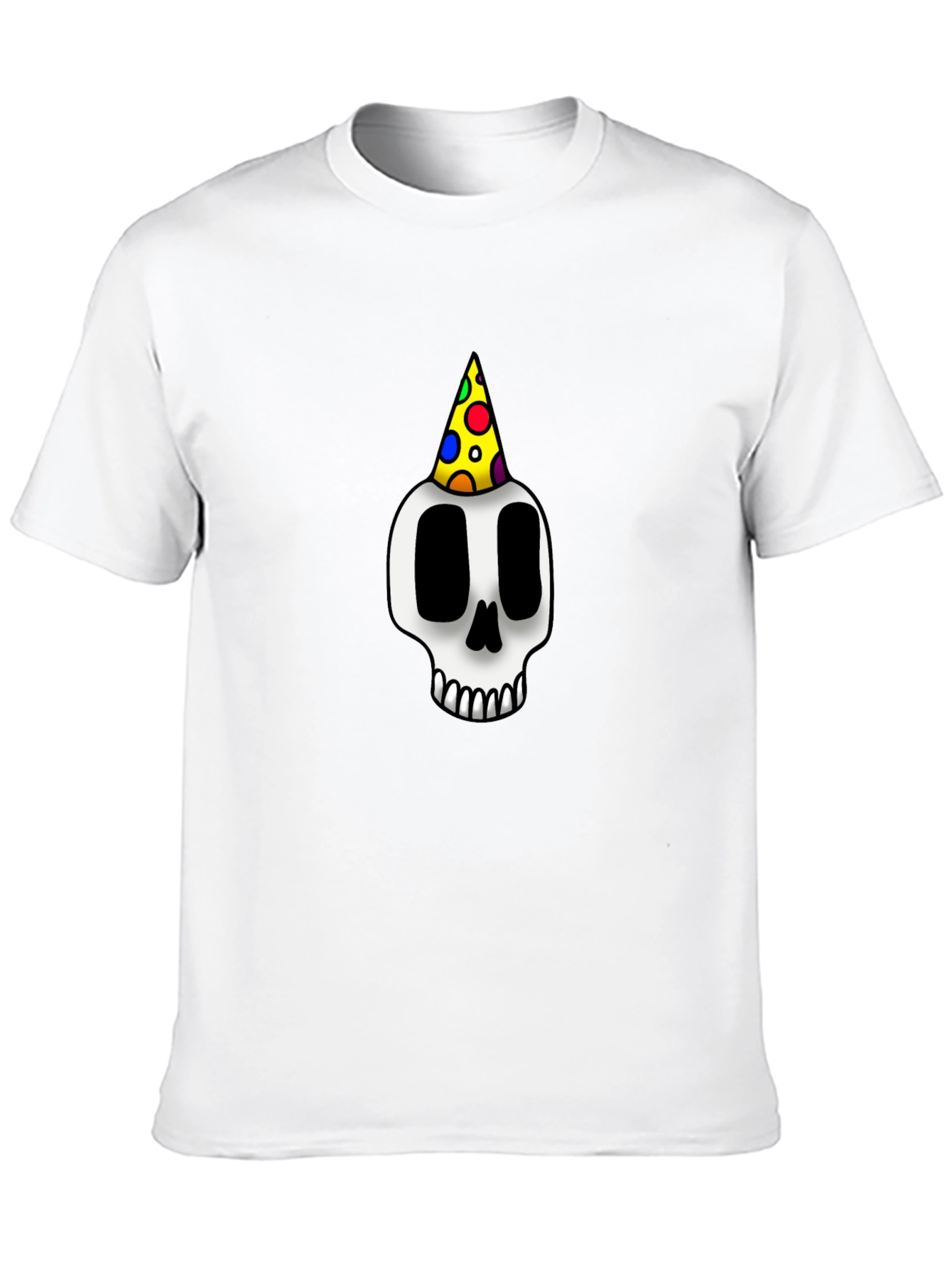 Black Party Skull Graphic Tee - Black T-Shirt view 10