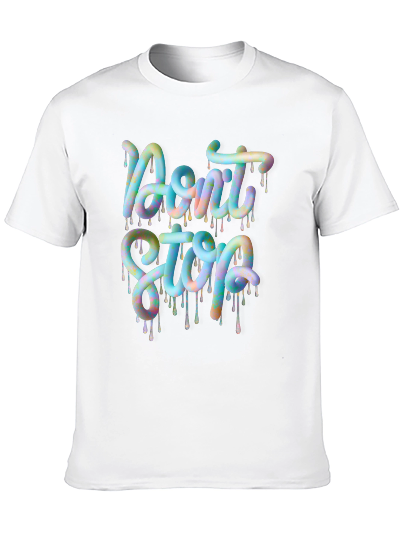 Black Don't Stop Graphic Tee - Trendy Design view 10
