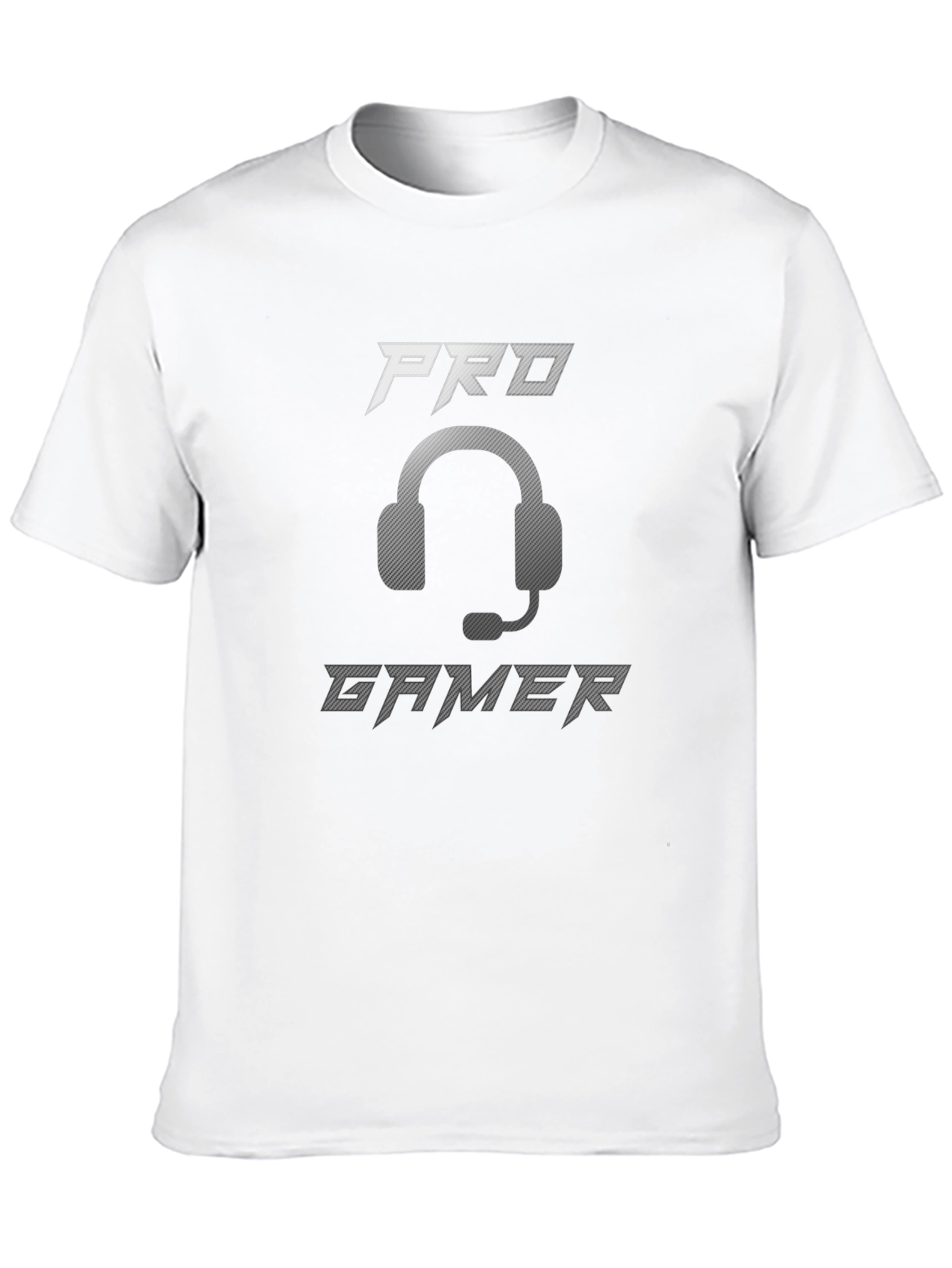 Black Pro Gamer Black T-Shirt with Headset Graphic view 10