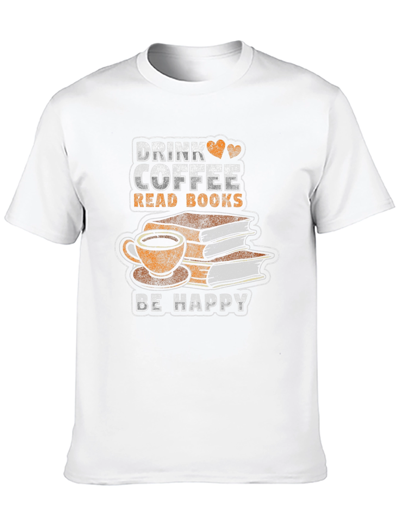 Black Drink Coffee Read Books T-Shirt - Be Happy view 10