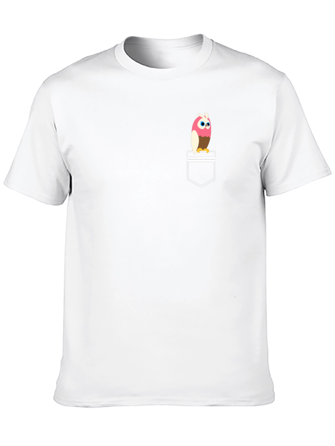 Black Owl Pocket T-Shirt - Fun & Unique Design view 10