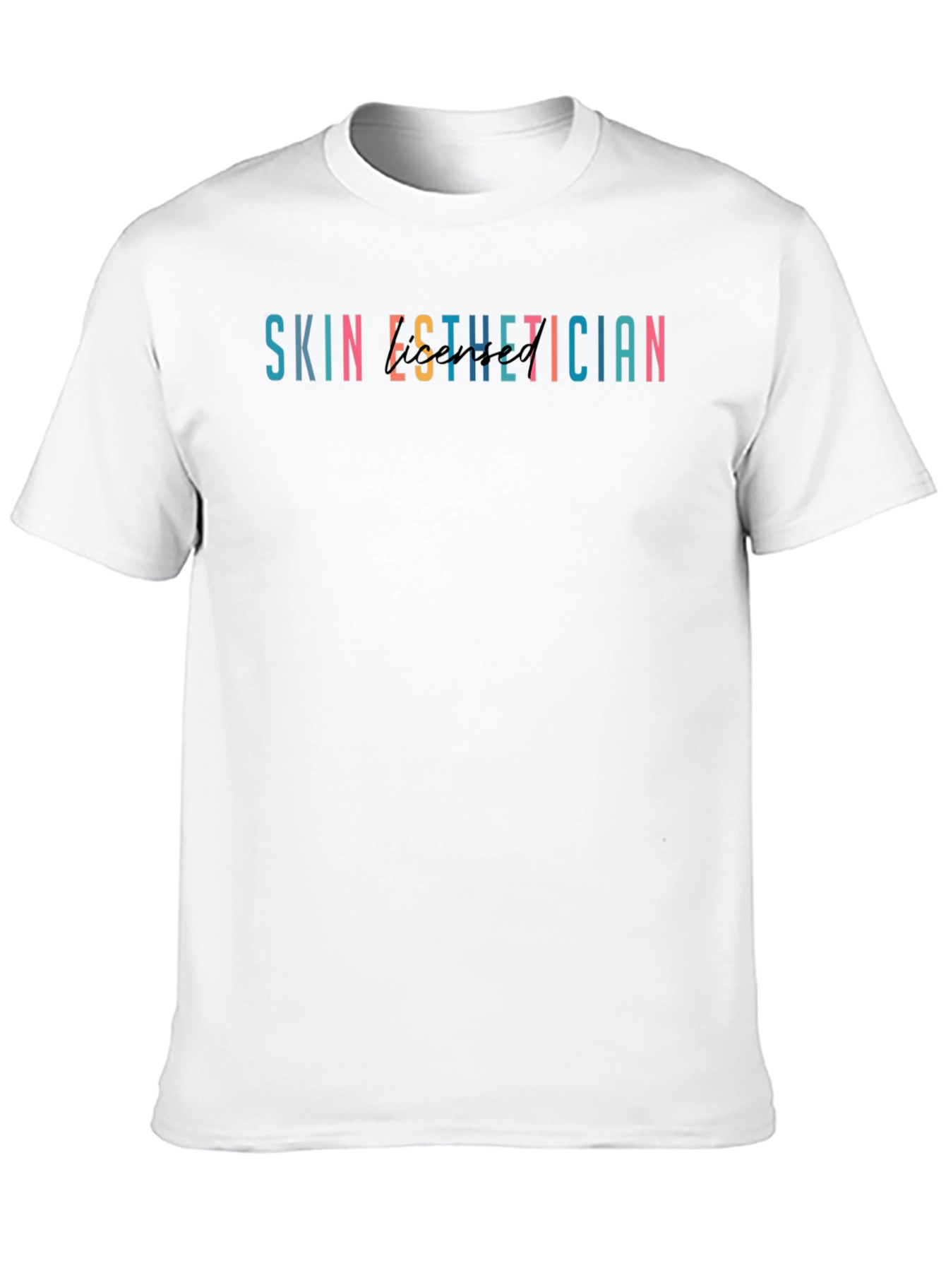 Black Colorful Skin Esthetician T-Shirt view 10