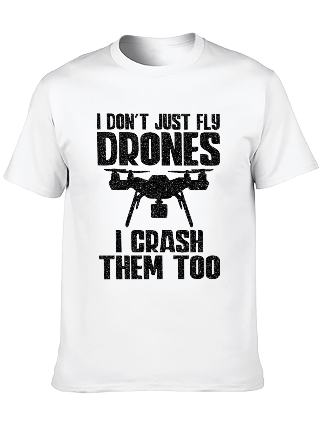 Drone Pilot Black T-Shirt - Fly Drones Crash Too - 10