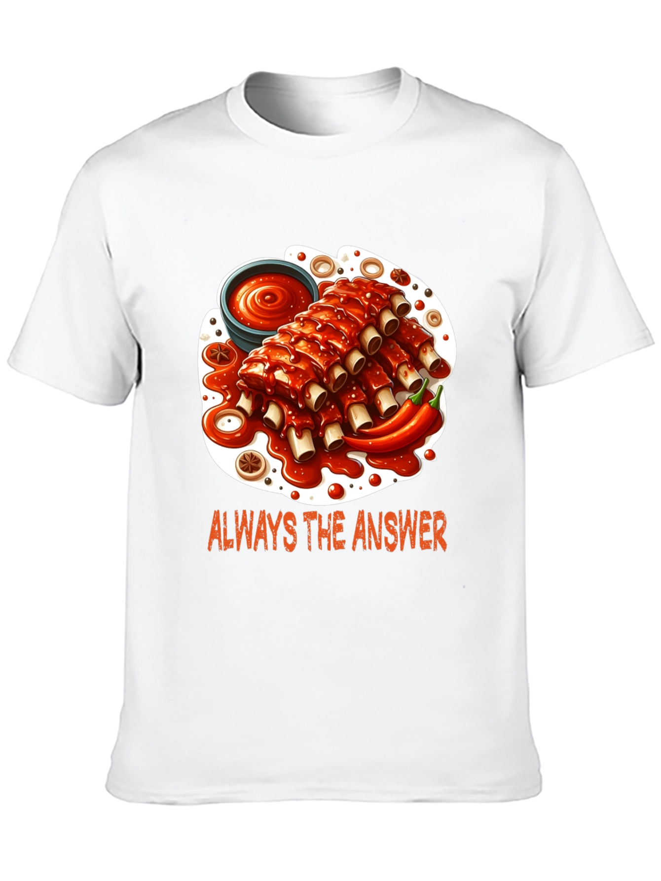 Black Ribs Graphic T-Shirt - Always the Answer view 10