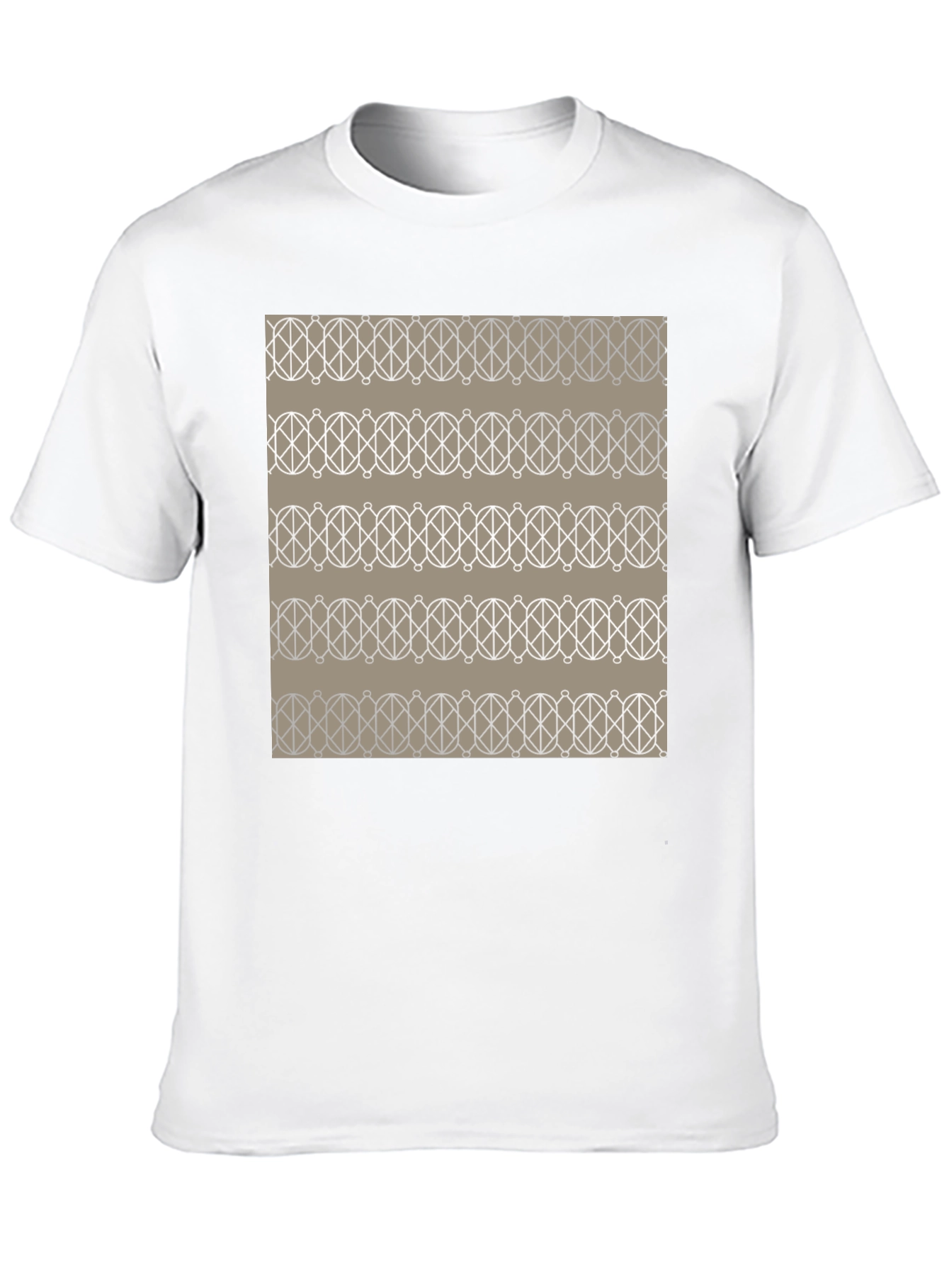Black Geometric Pattern Graphic Tee - Stylish Men's Black T-Shirt view 10
