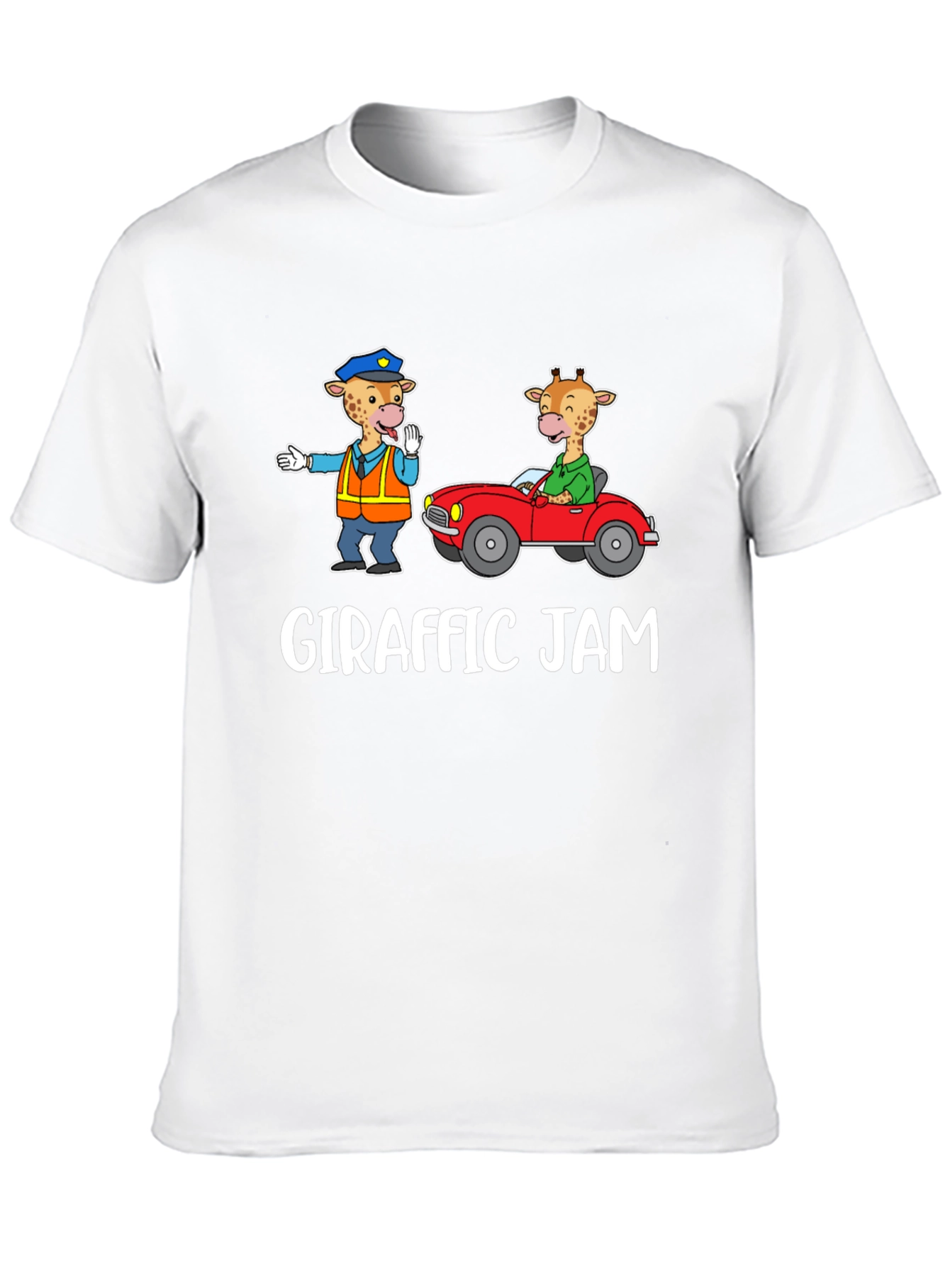 Black Giraffe Traffic Jam Graphic T-Shirt view 10