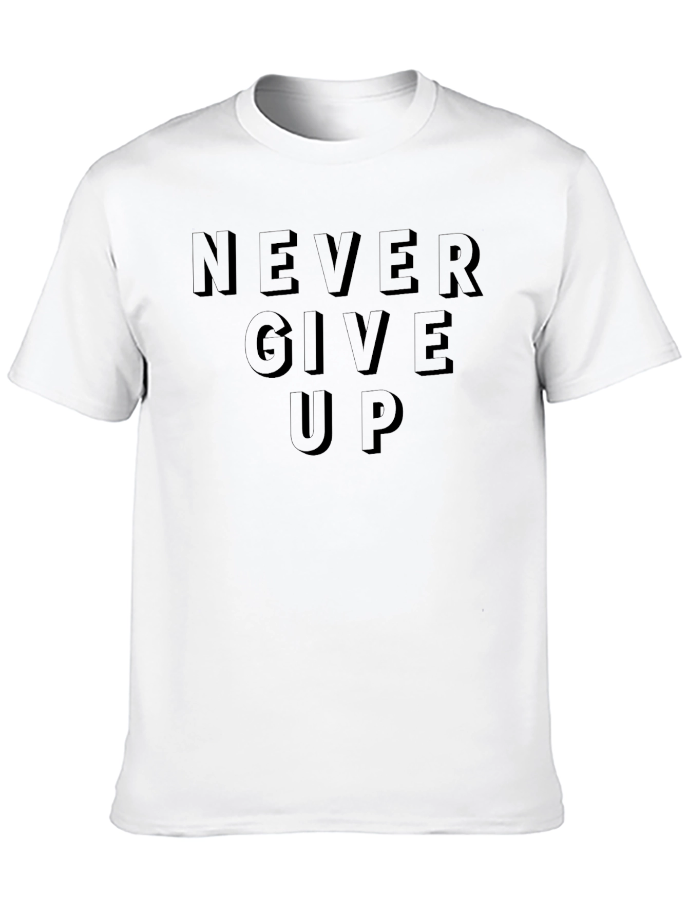 Black Never Give Up Graphic Tee - Black view 10