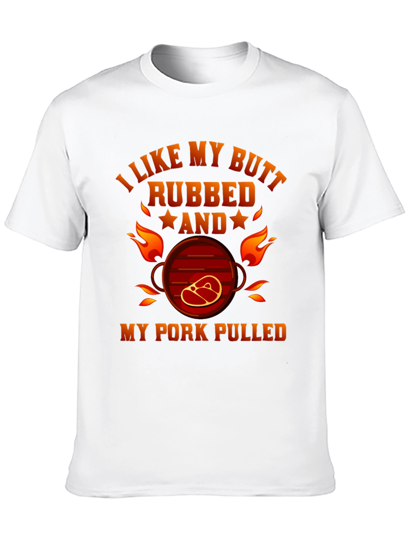 Black I Like My Butt Rubbed T-Shirt Funny BBQ Grilling Tee view 10