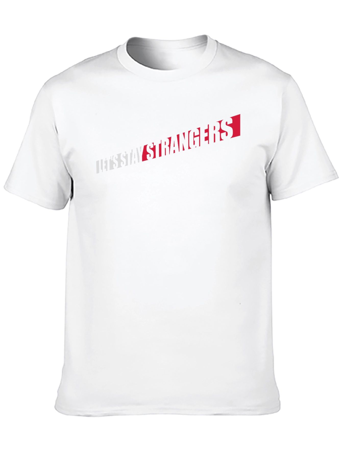 Black Let's Stay Strangers Graphic Tee - Black view 10