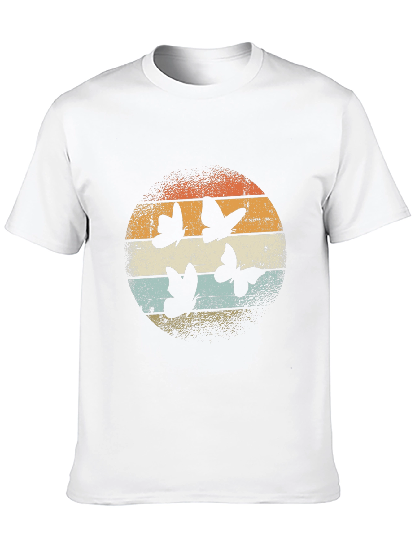 Black Retro Butterfly Sunset Graphic Tee view 10