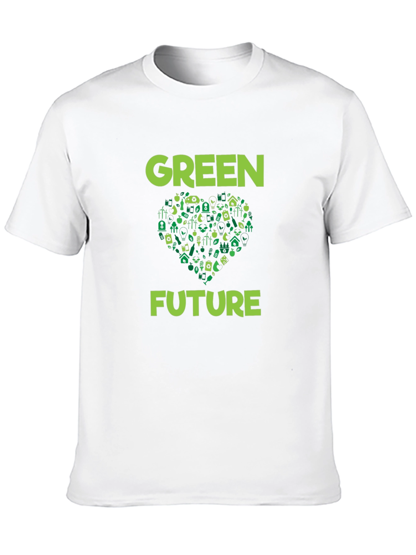 Black Green Future Graphic T-Shirt - Eco-Friendly Design view 10