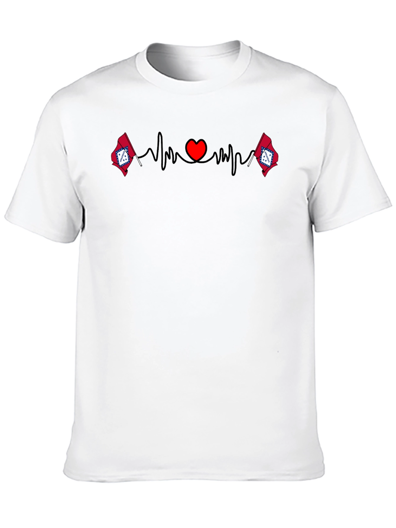 Black Arkansas Heartbeat T-Shirt view 10