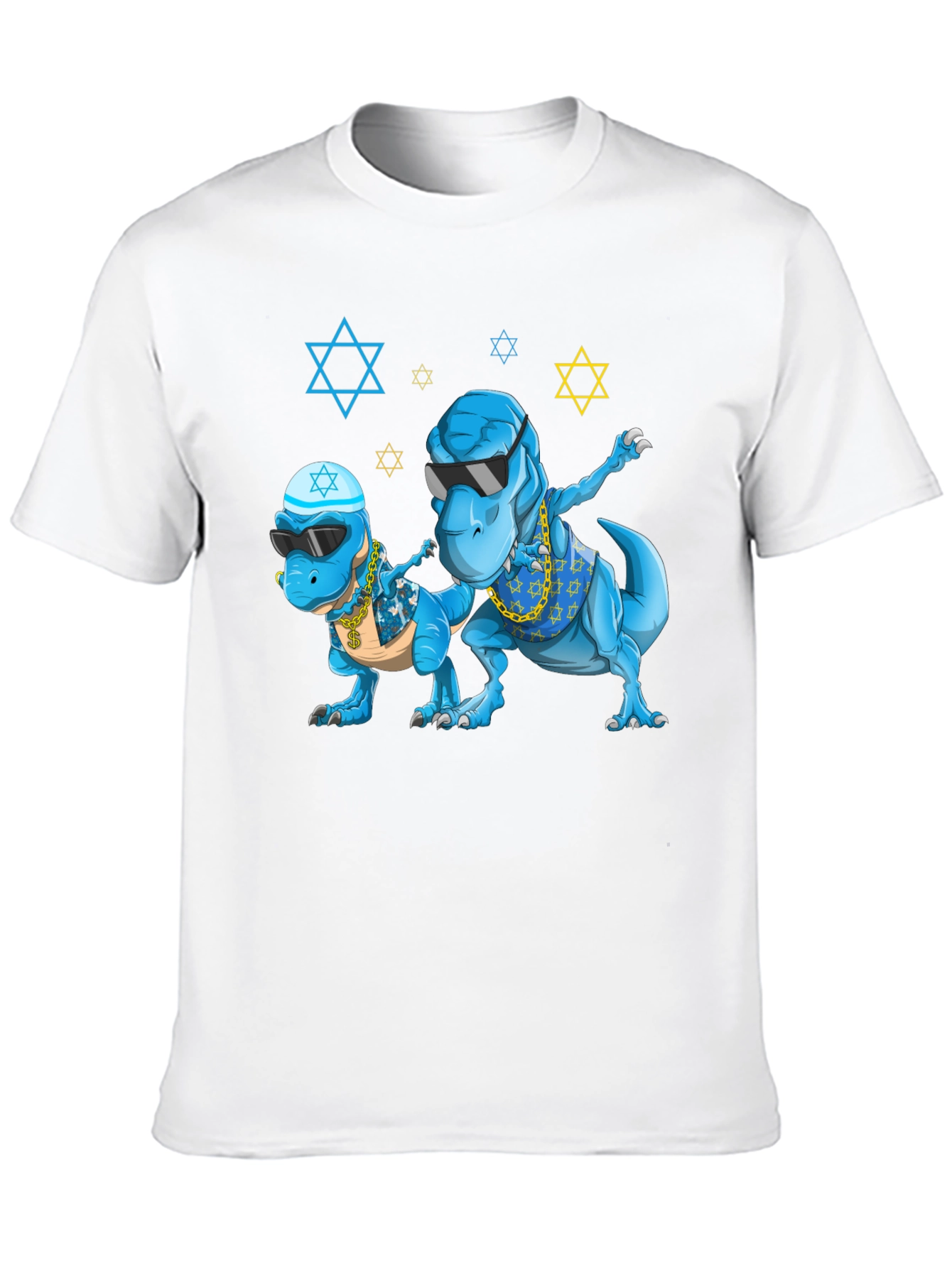 Black Dinosaur Graphic Tee - Fun Jewish T-Rex Design view 10