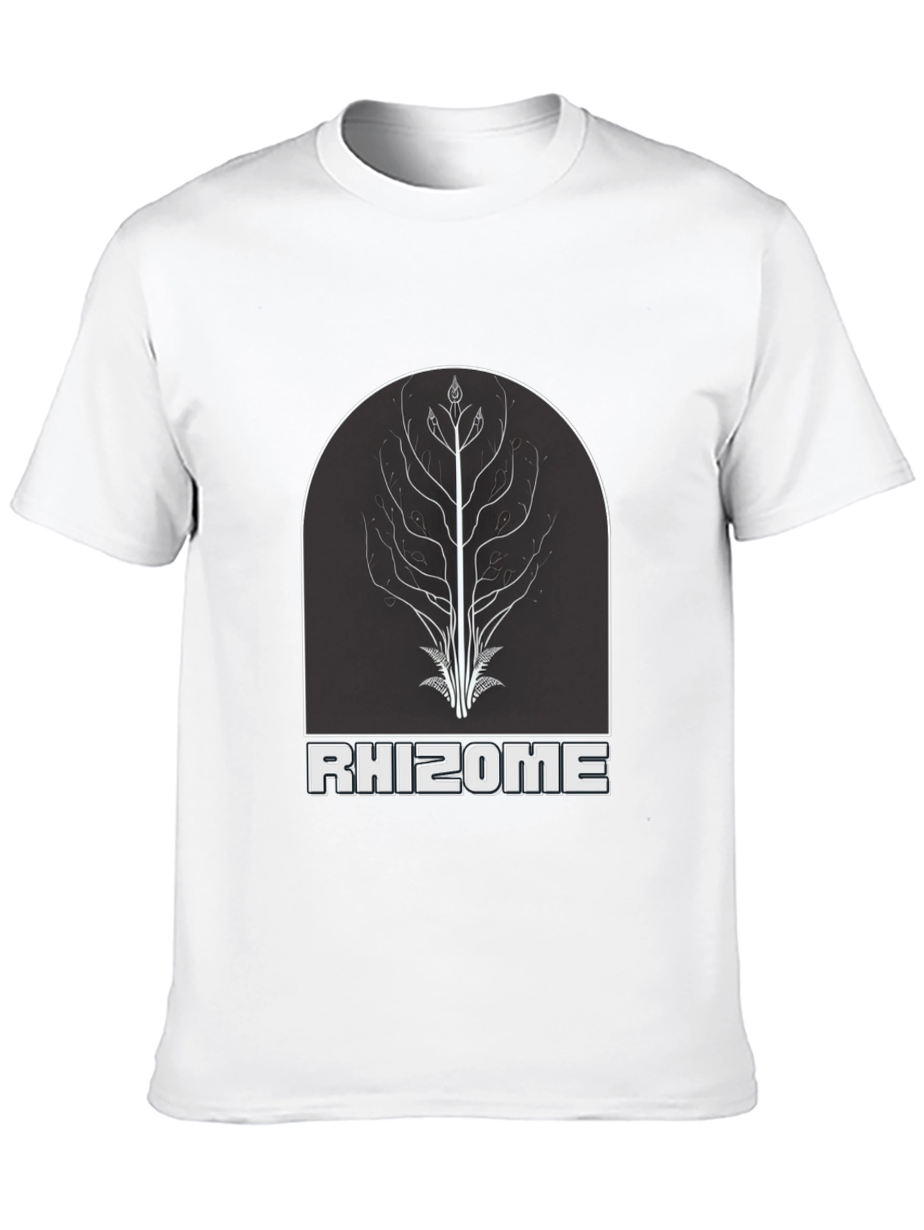 Black Rhizome Tree Graphic Tee - Nature Inspired Design view 10