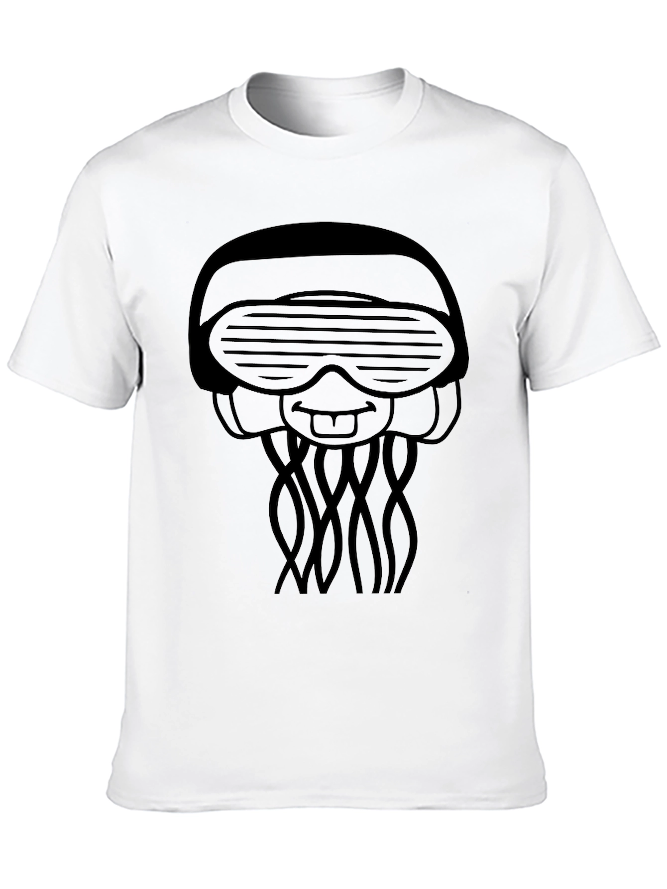 Black Cool Jellyfish Graphic Tee - Black view 10
