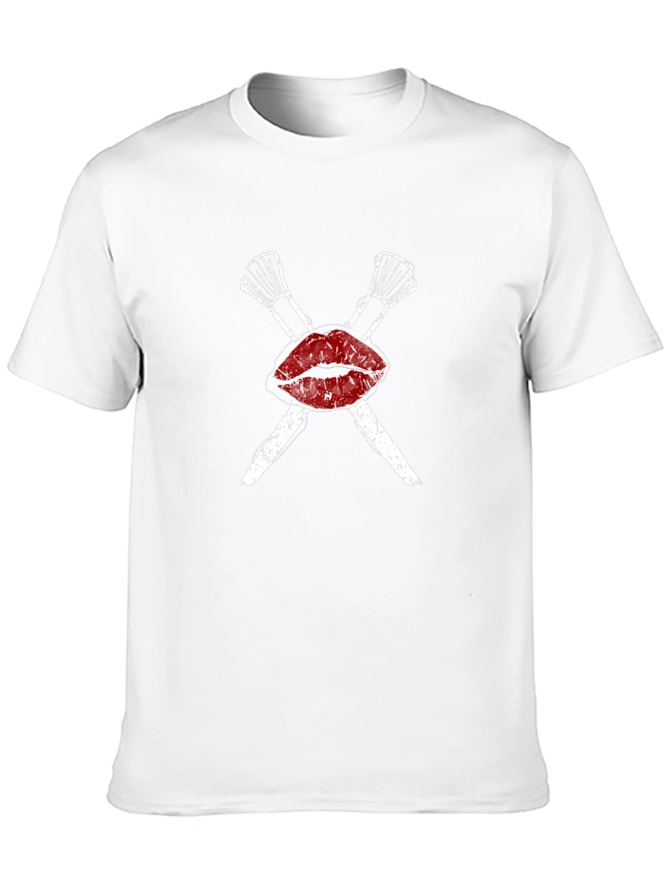 Black Makeup Artist Lips & Brush Graphic T-Shirt view 10