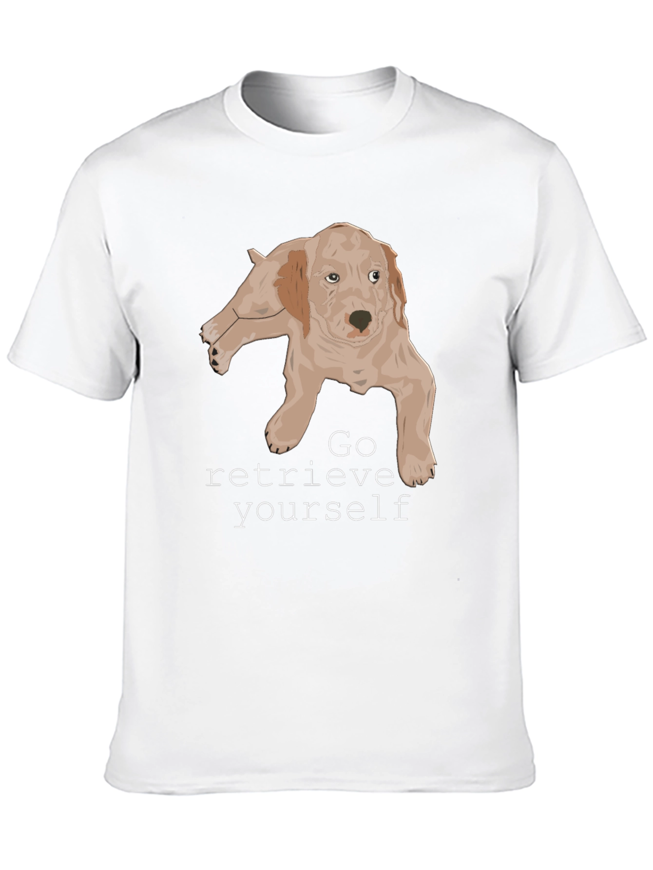 Black Go Retrieve Yourself Dog Graphic T-Shirt view 10