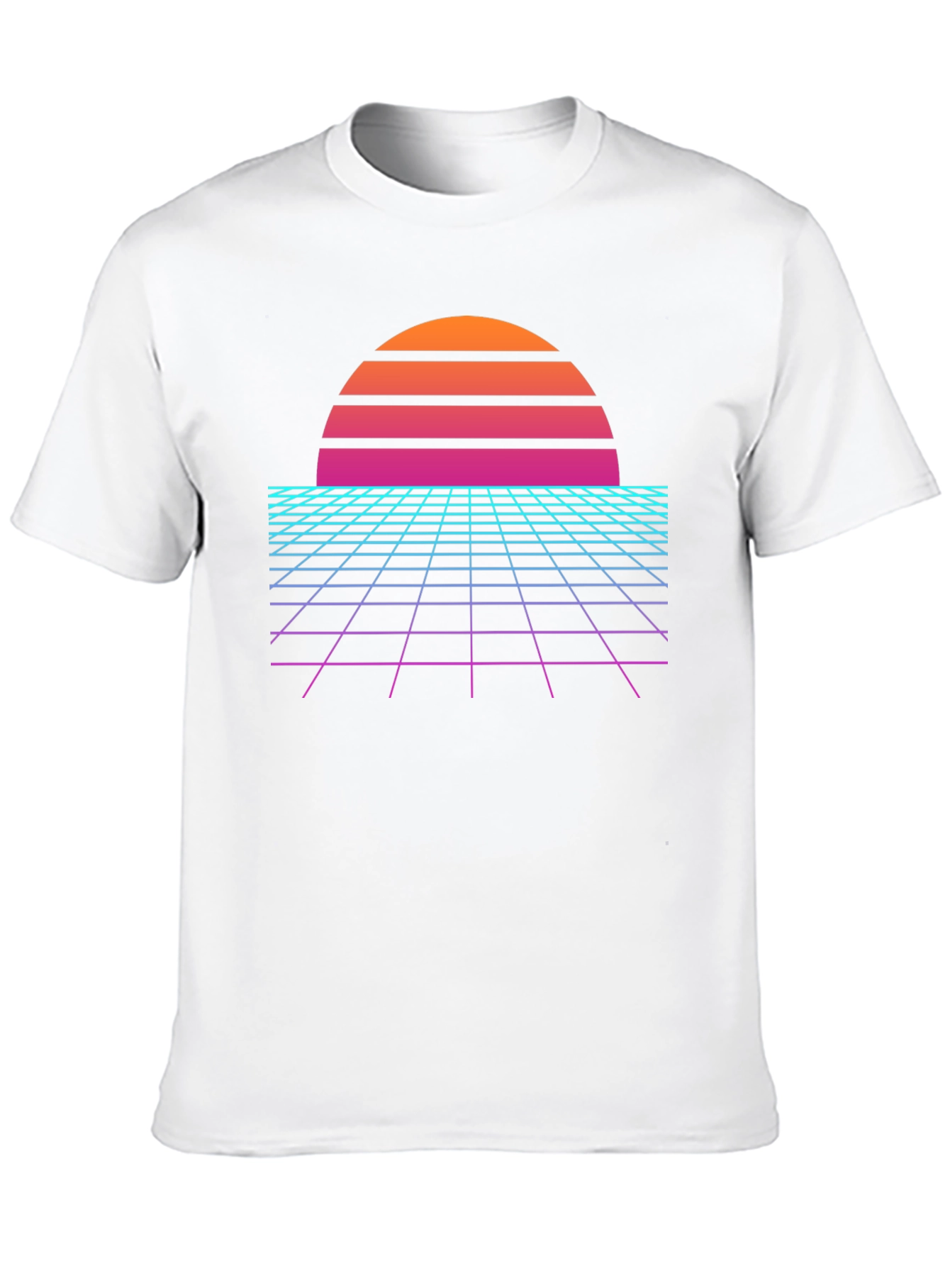 Black Retro Wave Sunset Graphic Tee - Black view 10
