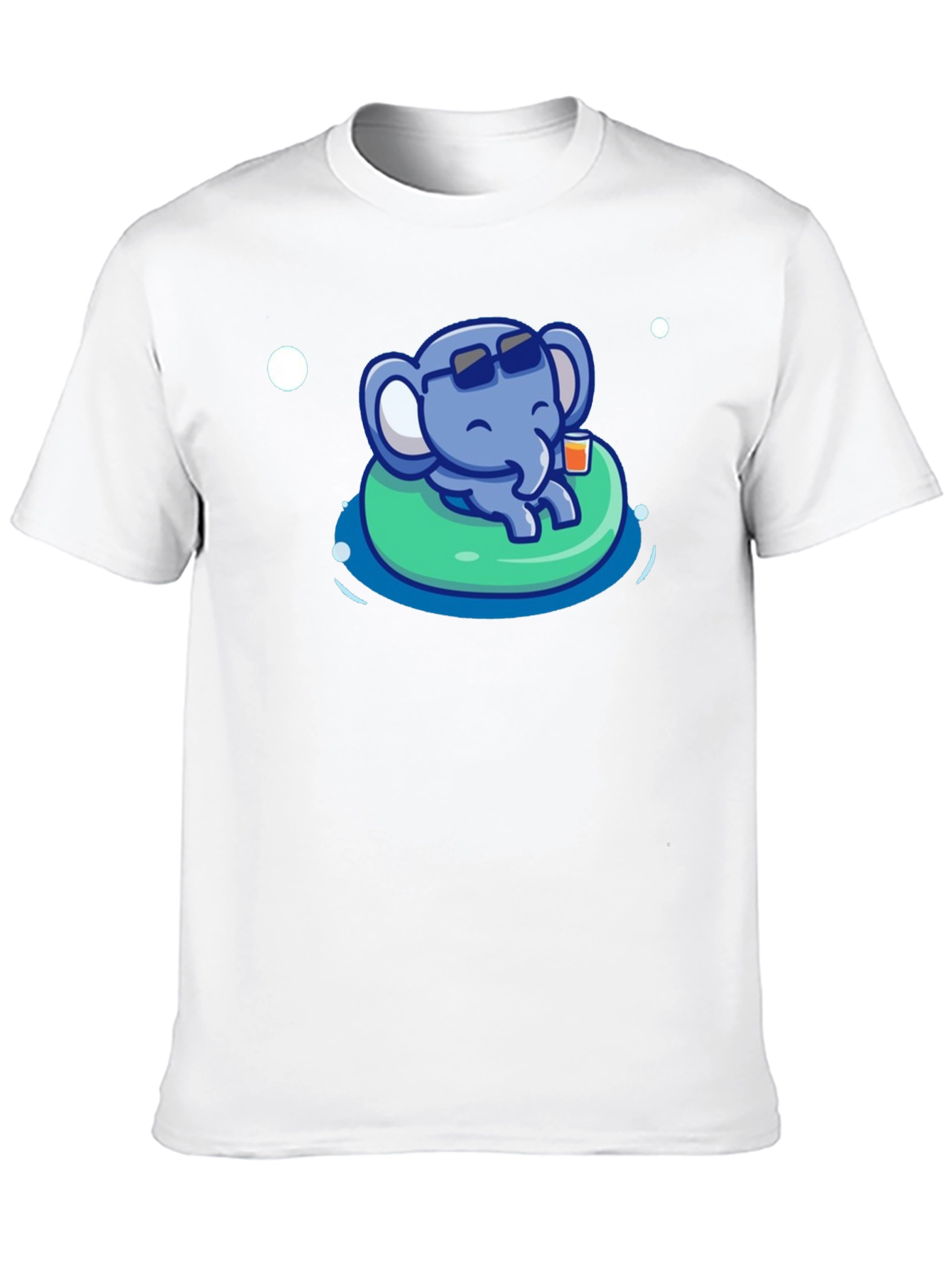 Black Cute Elephant Pool Party T-Shirt - Summer Vibes view 10
