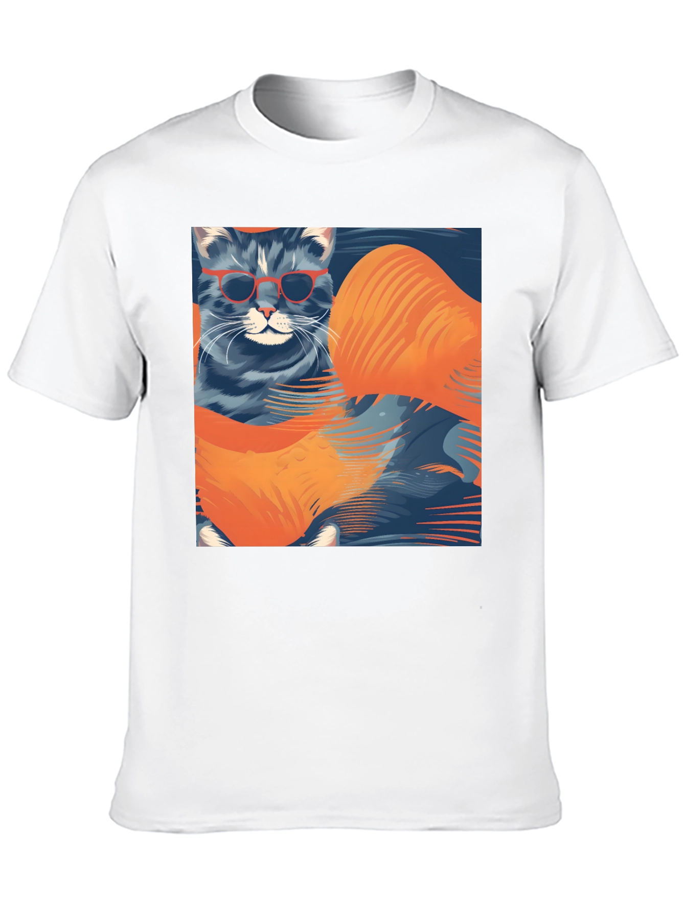 Black Cool Cat Graphic T-Shirt view 10