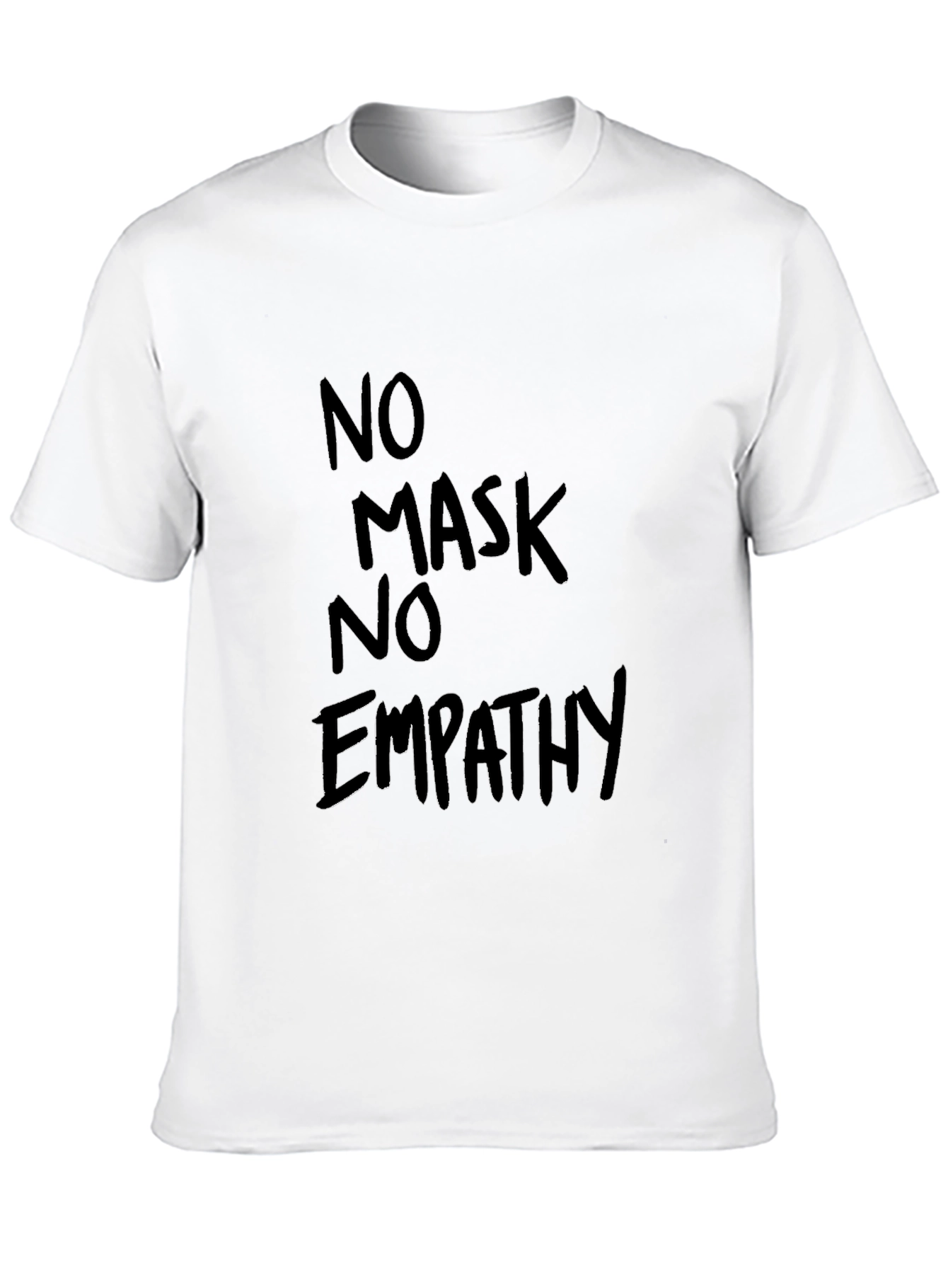 Black No Mask No Empathy Black Tee view 10