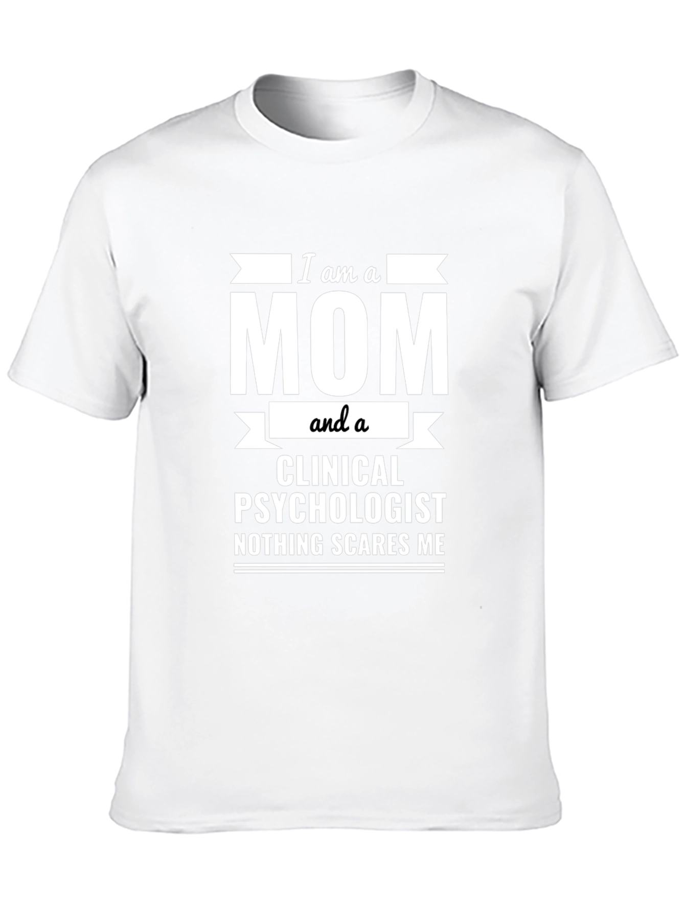 Black Mom and Clinical Psychologist Graphic Tee - Black view 10