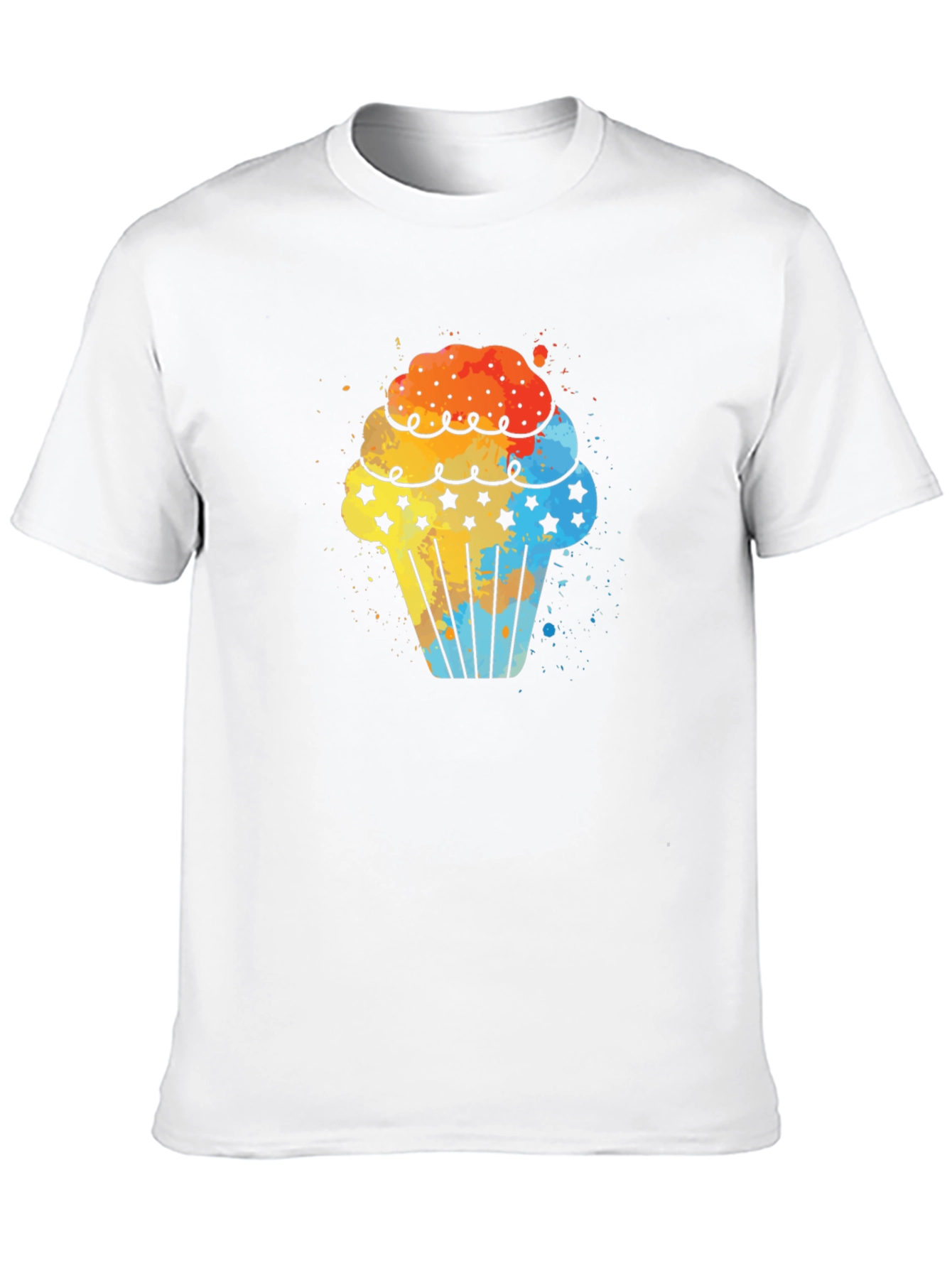 Black Watercolor Cupcake Graphic Tee - Black view 10