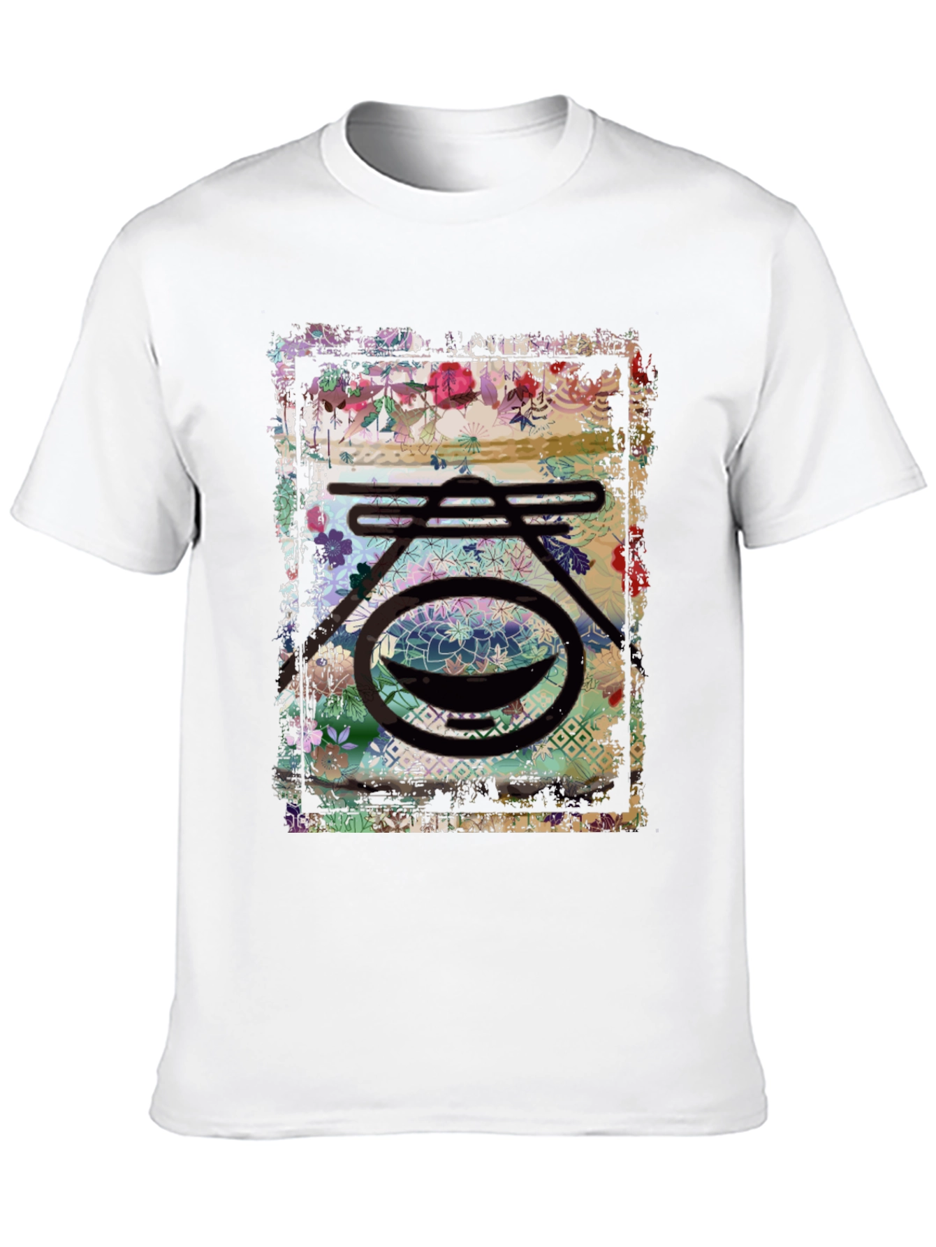 Black Floral Graphic Print Tee view 10