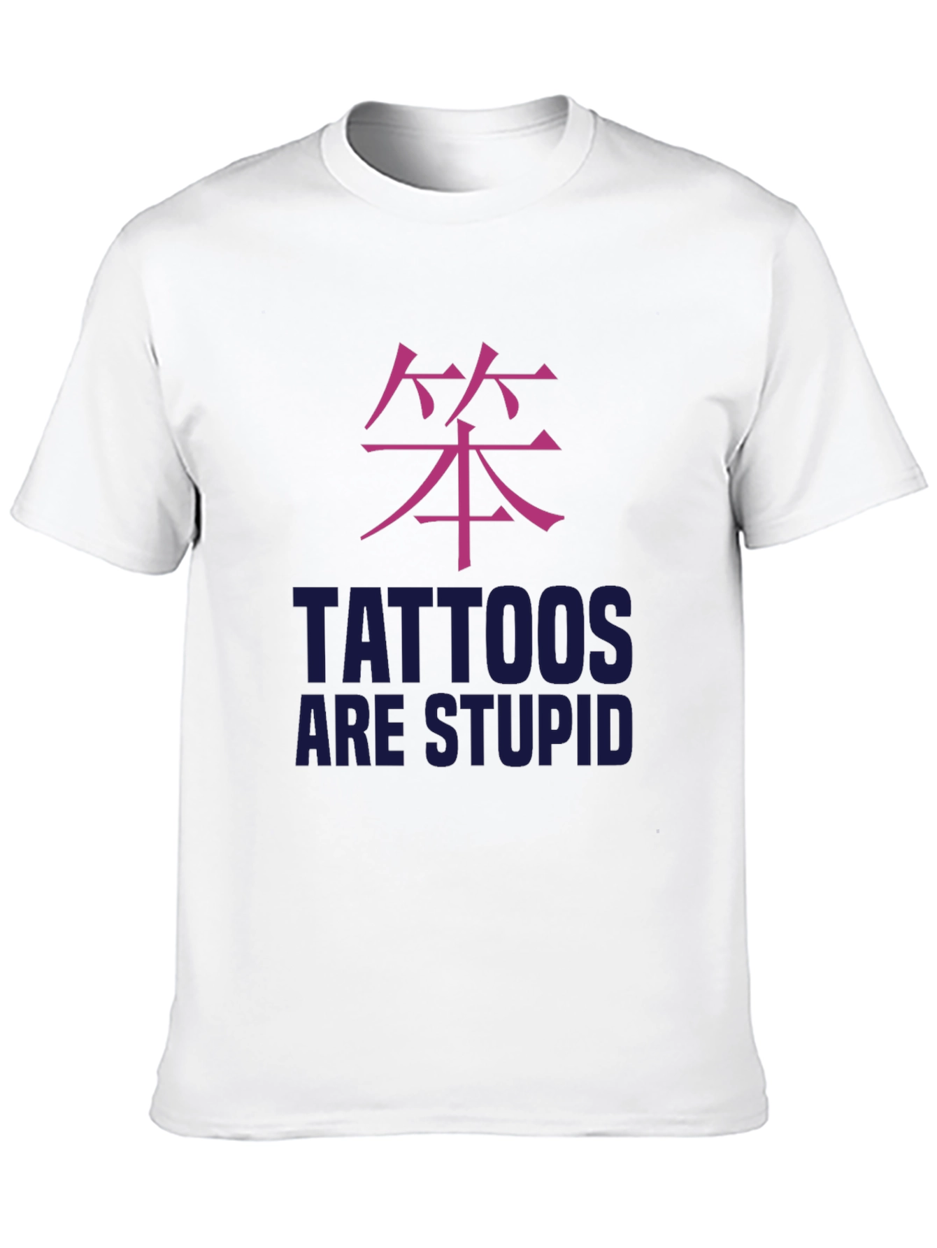 Black Tattoos Are Stupid Graphic Tee - Black view 10