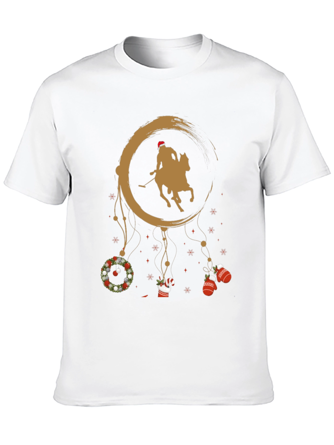 Black Christmas Polo Player T-Shirt view 10