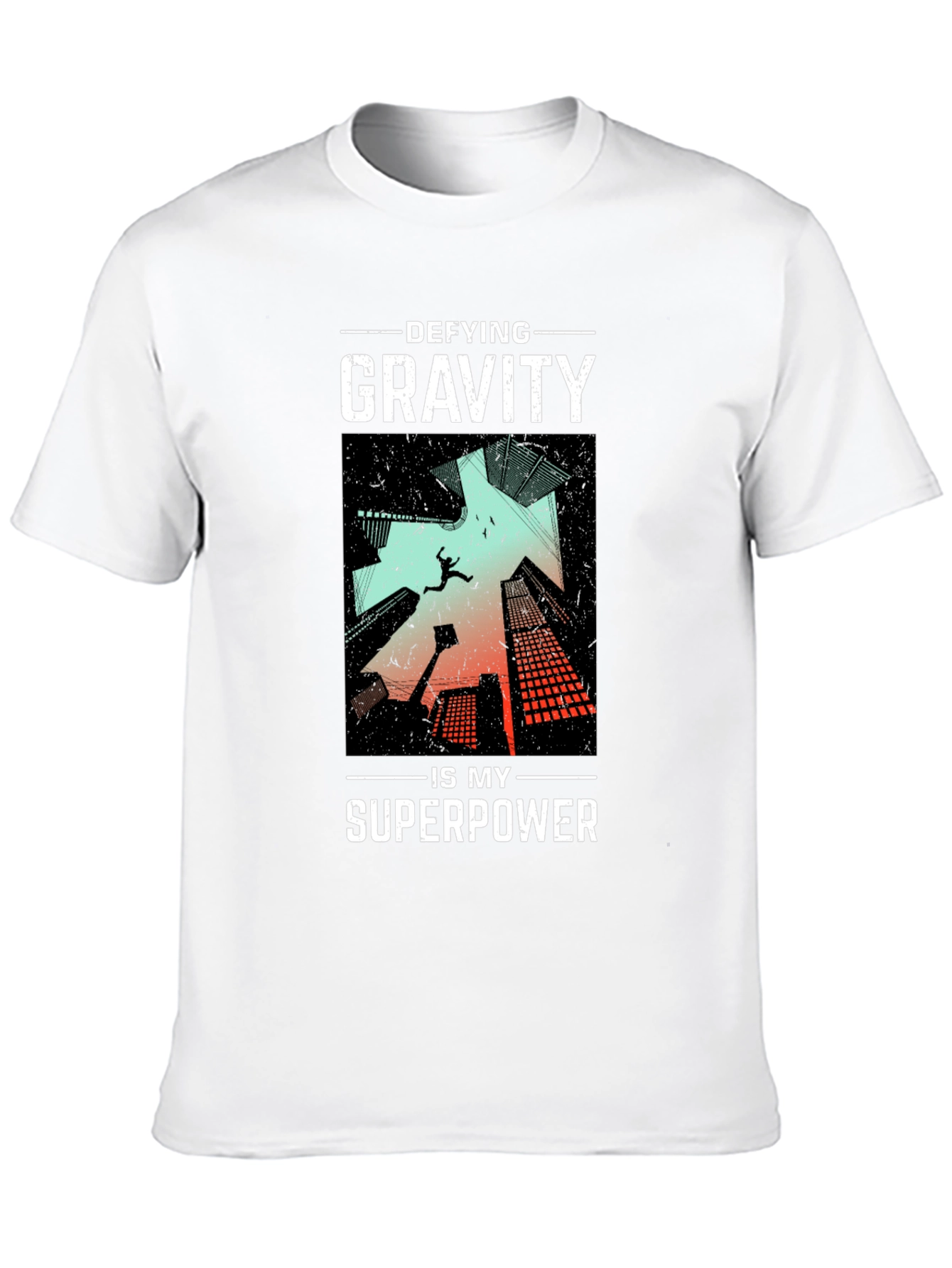 Black Defying Gravity Superpower Graphic Tee view 10