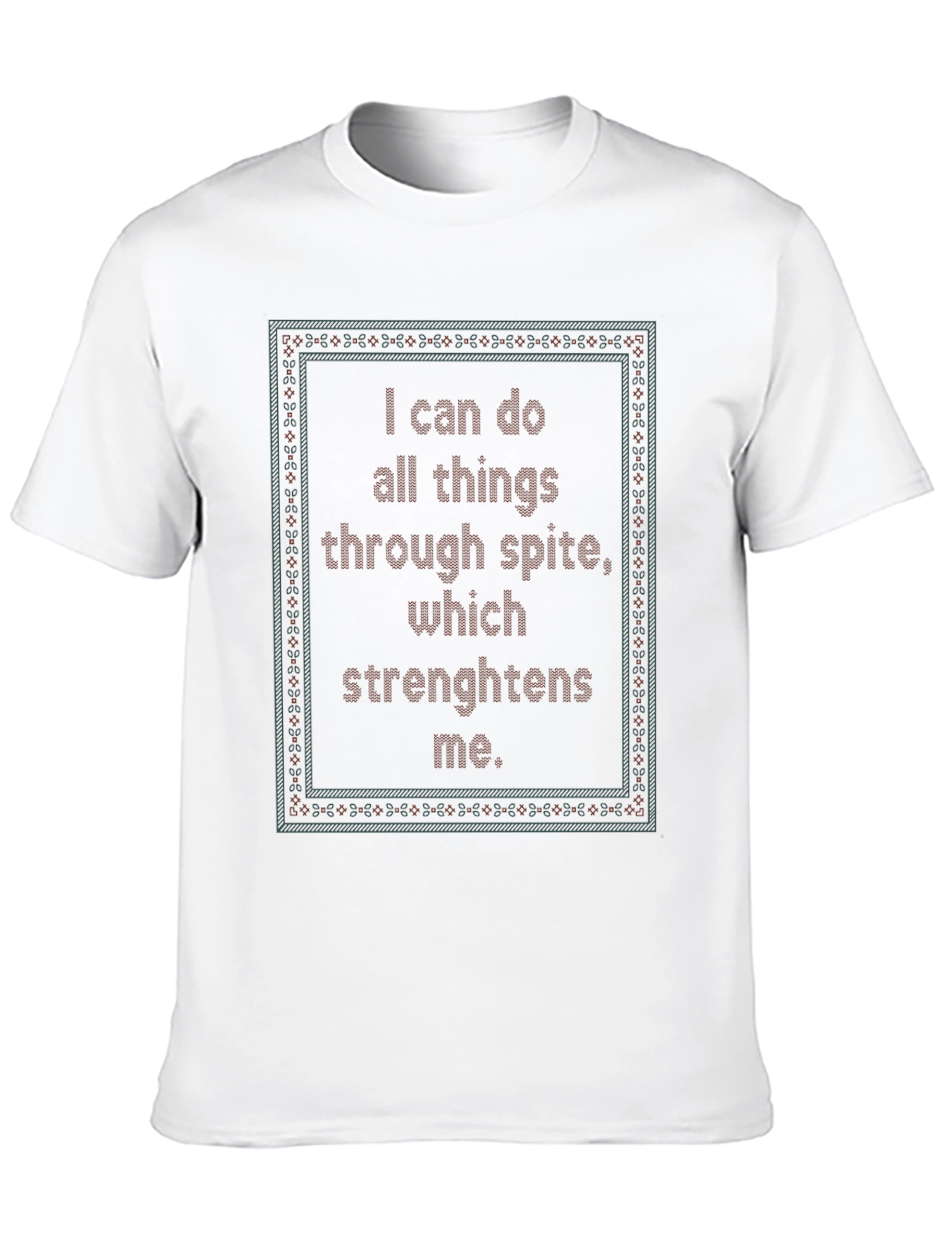 Black I Can Do All Things Through Spite Funny Graphic Tee view 10