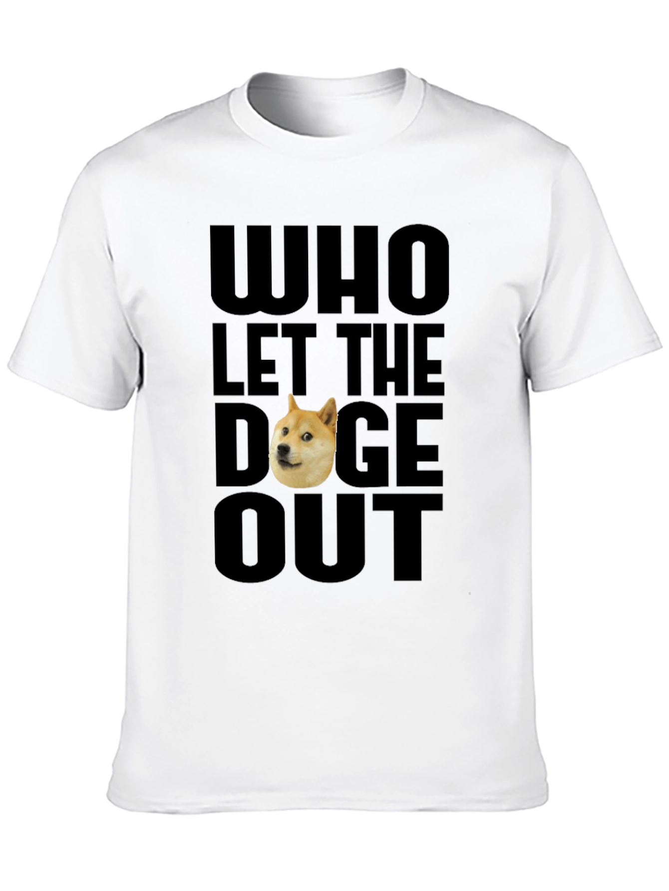 Black Who Let The Doge Out T-Shirt view 10