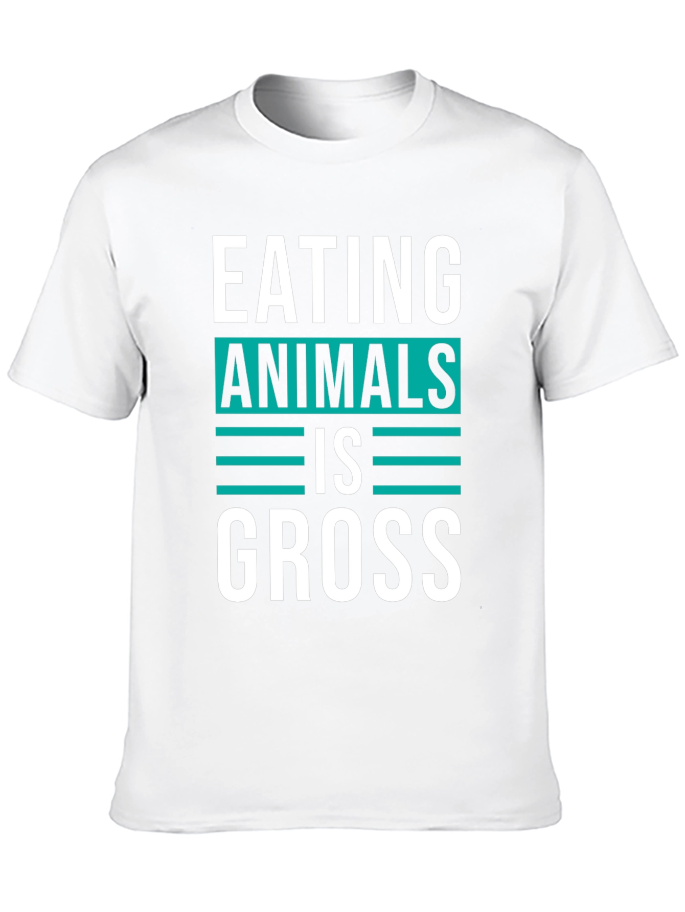 Black Eating Animals is Gross Graphic Tee view 10