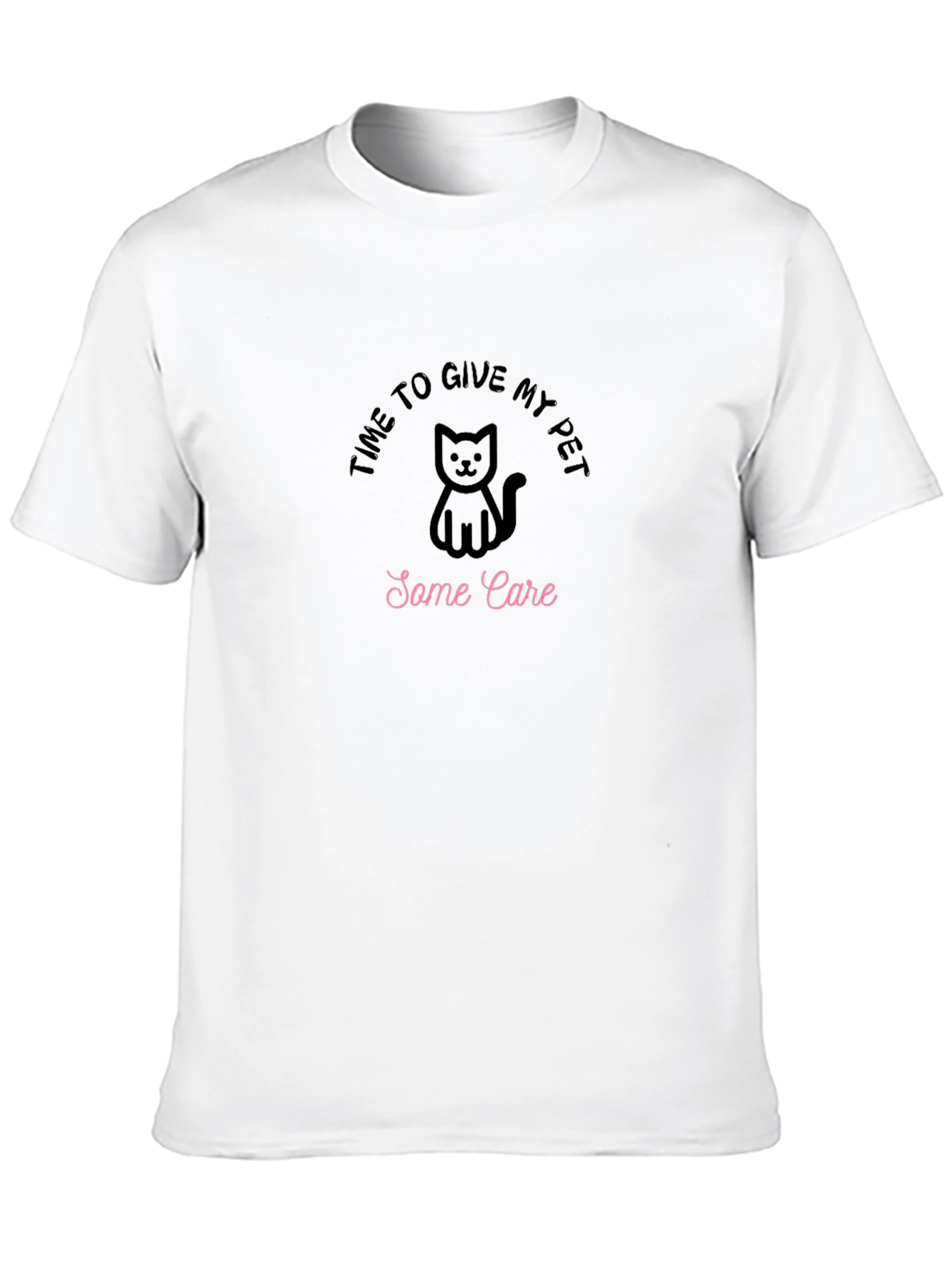 Black Time to Give My Pet Some Care Black T-Shirt view 10