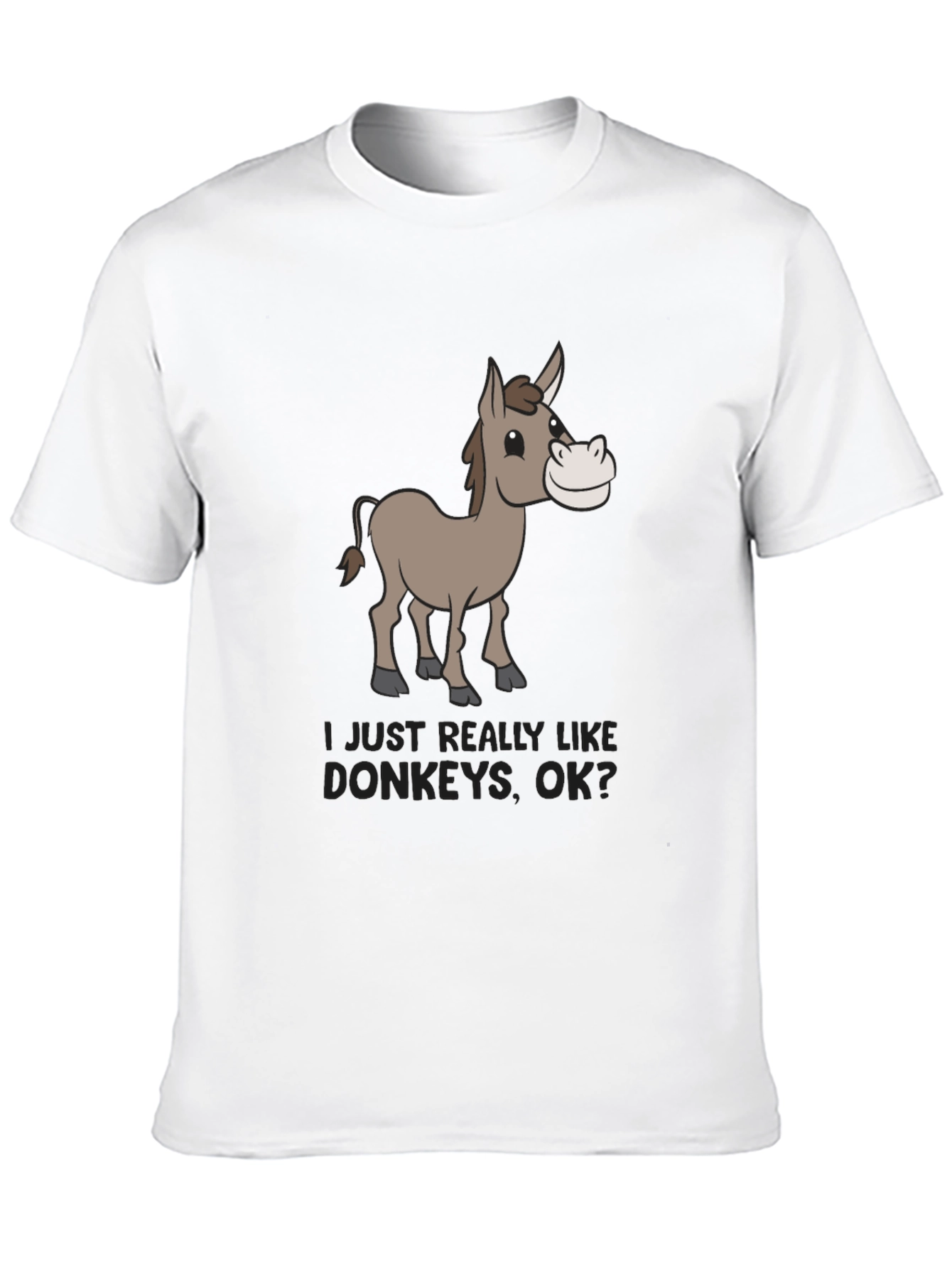 Black Funny Donkey Lover Graphic Tee - Black view 10