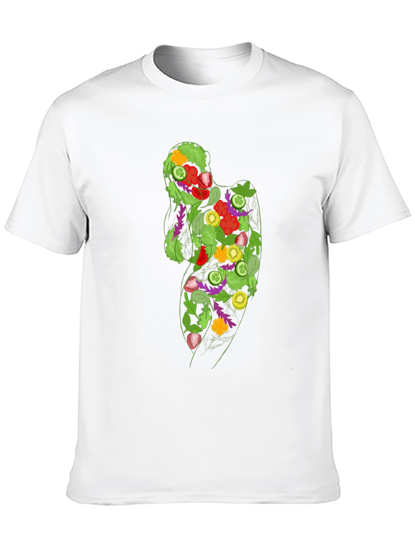 Salad Silhouette Graphic Tee - Eat Your Veggies! - 10