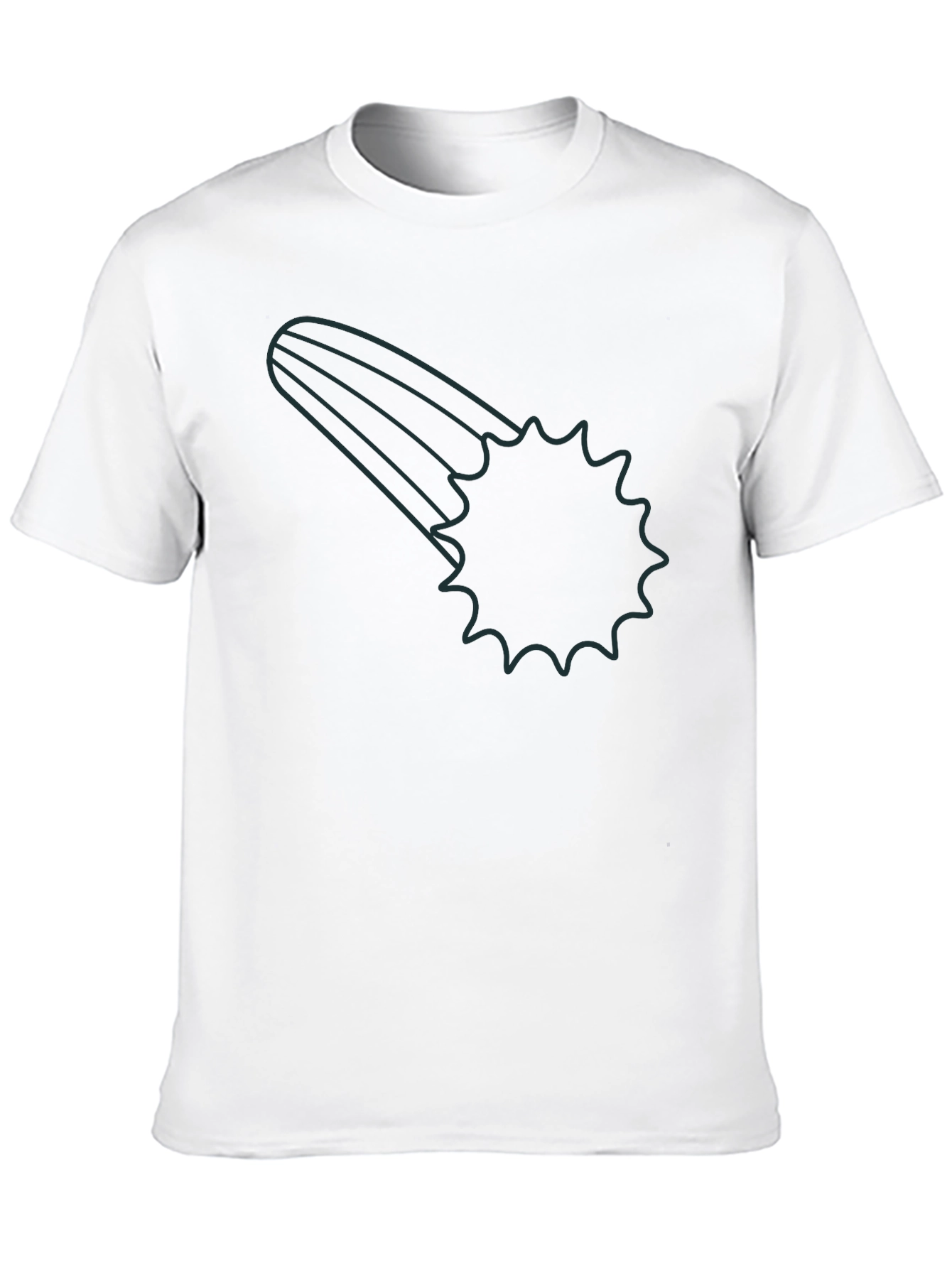 Black Meteor Shower Graphic Black T-Shirt view 10