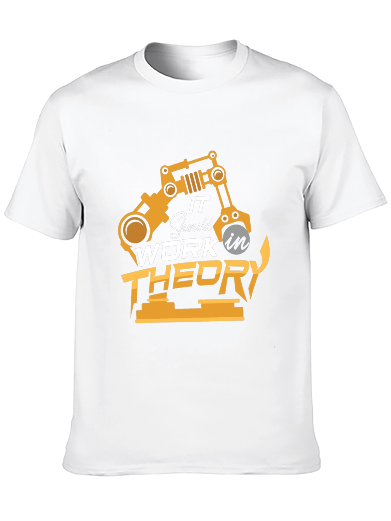 Black It Should Work In Theory Black T-Shirt view 10