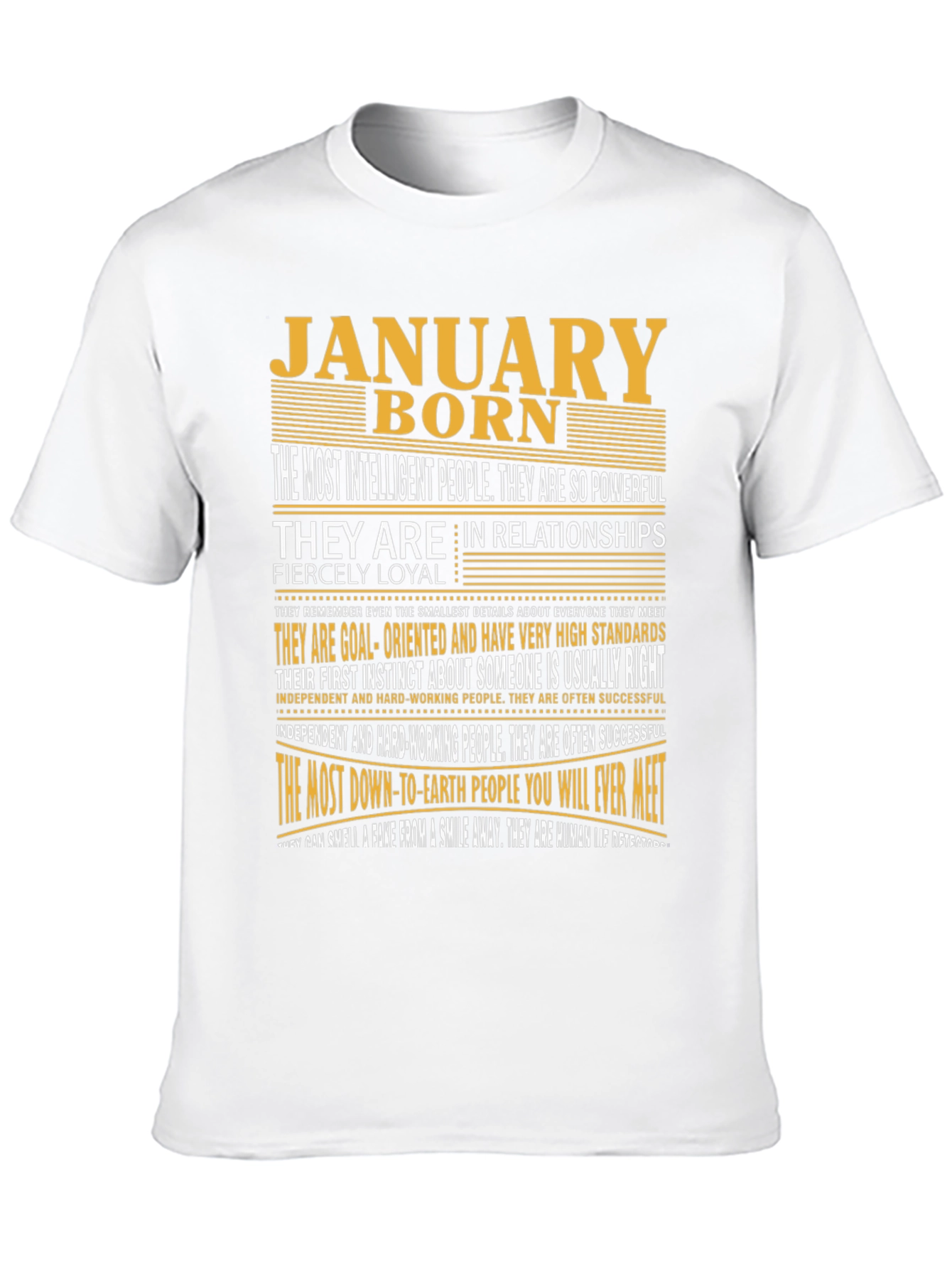 Black January Born Graphic Tee - Intelligent & Loyal view 10