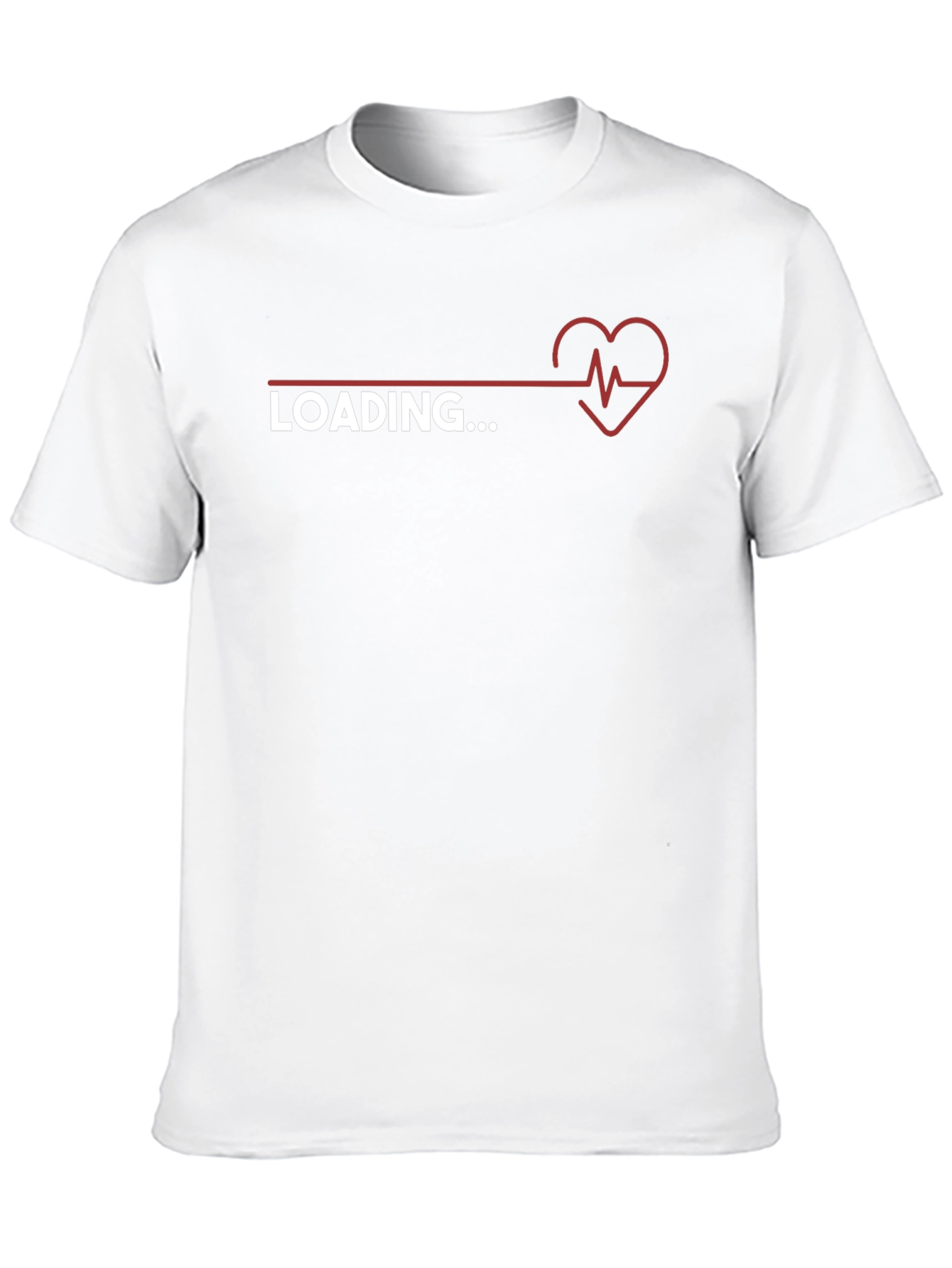 Black Loading Heartbeat Graphic Tee - Trendy Novelty Shirt view 10